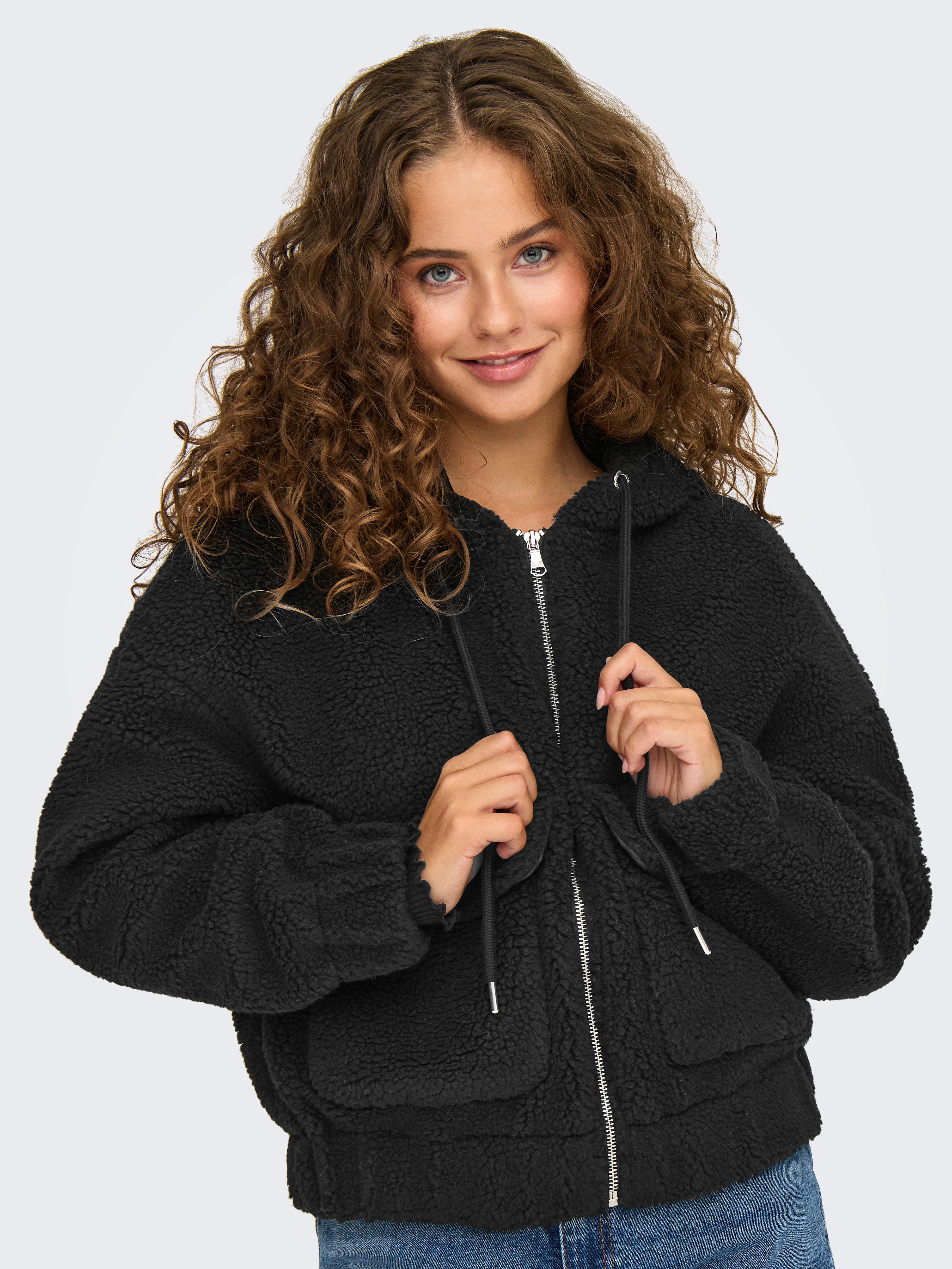 ONLY Fleecejacke ONLTANJA TEDDY HOOD JACKET günstig online kaufen