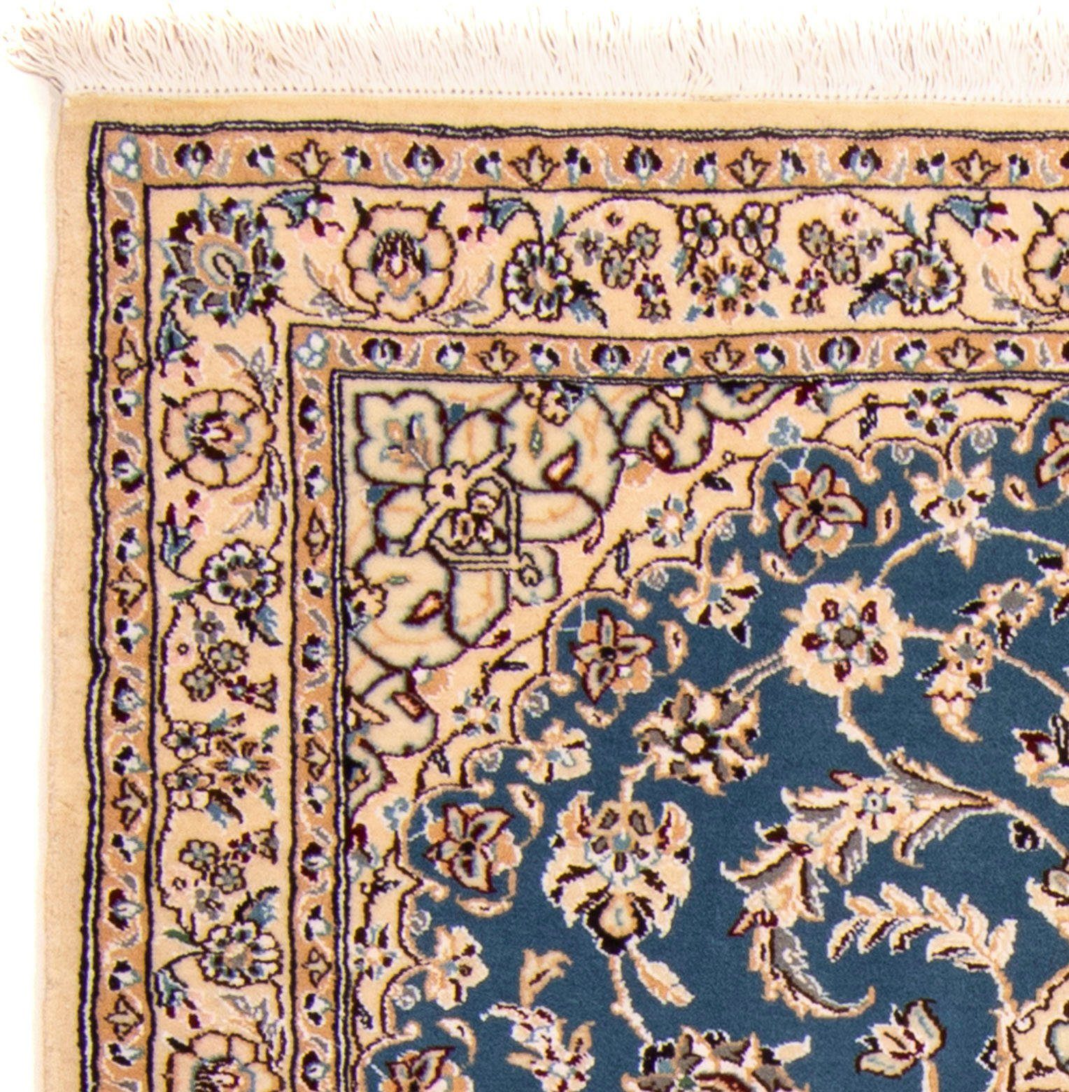 Orientteppich Perser - Nain - Handgeknüpft, Höhe: Royal mm, mit 10 cm - 151 - x rechteckig, Zertifikat 106 dunkelblau, Einzelstück morgenland, Wohnzimmer