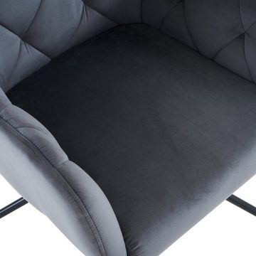 Ulife Polsterstuhl Moderne Samt Esszimmerstühle mit Metallbeinen Armlehnen Rückenlehne (2 St)
