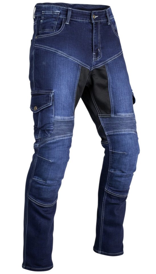 MDM Motorradhose Herren Motorrad Jeans mit Protektoren, Cargo Biker Hose