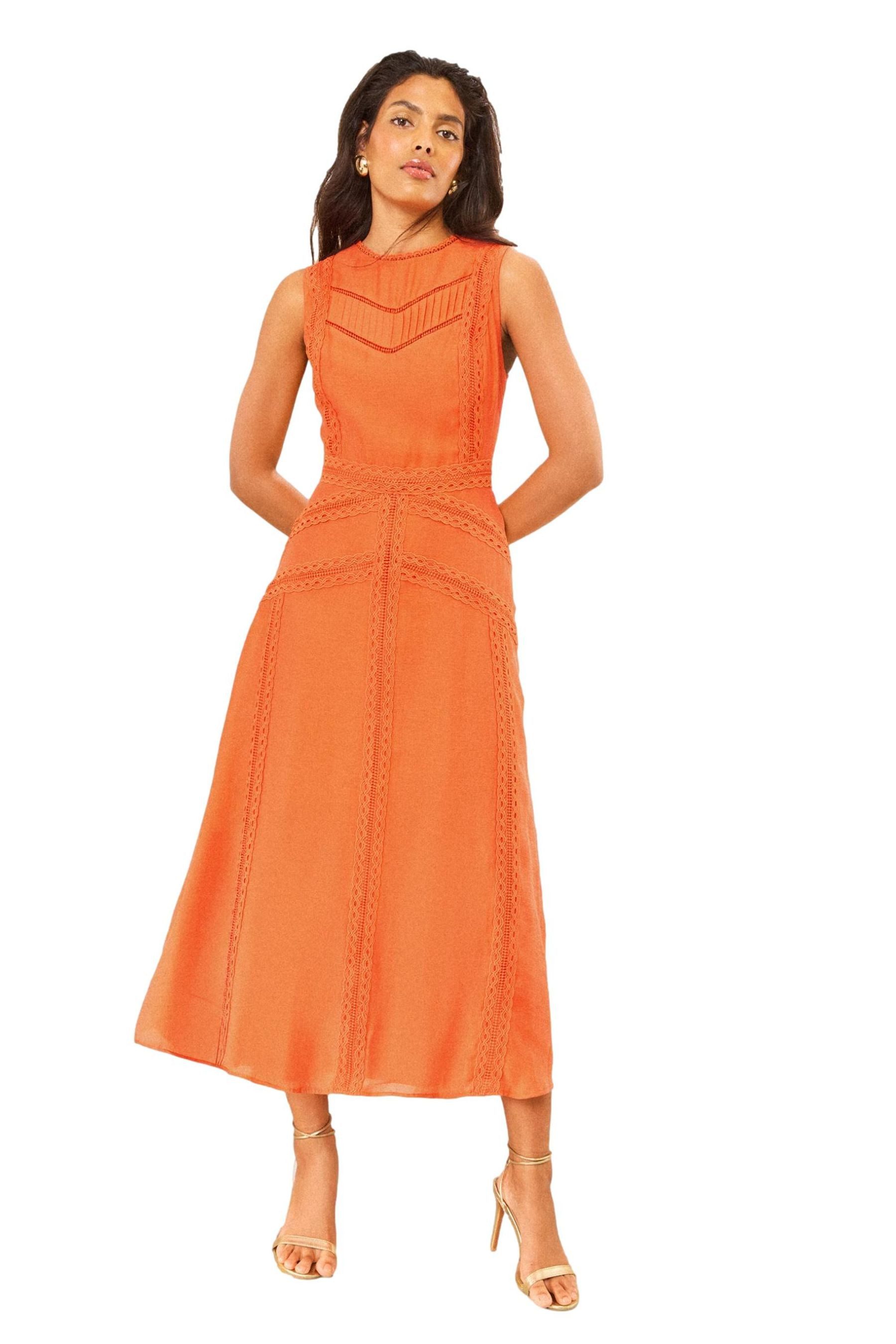 Love & Roses Midikleid Love & Roses Midikleid mit Spitze, Regular (1-tlg)