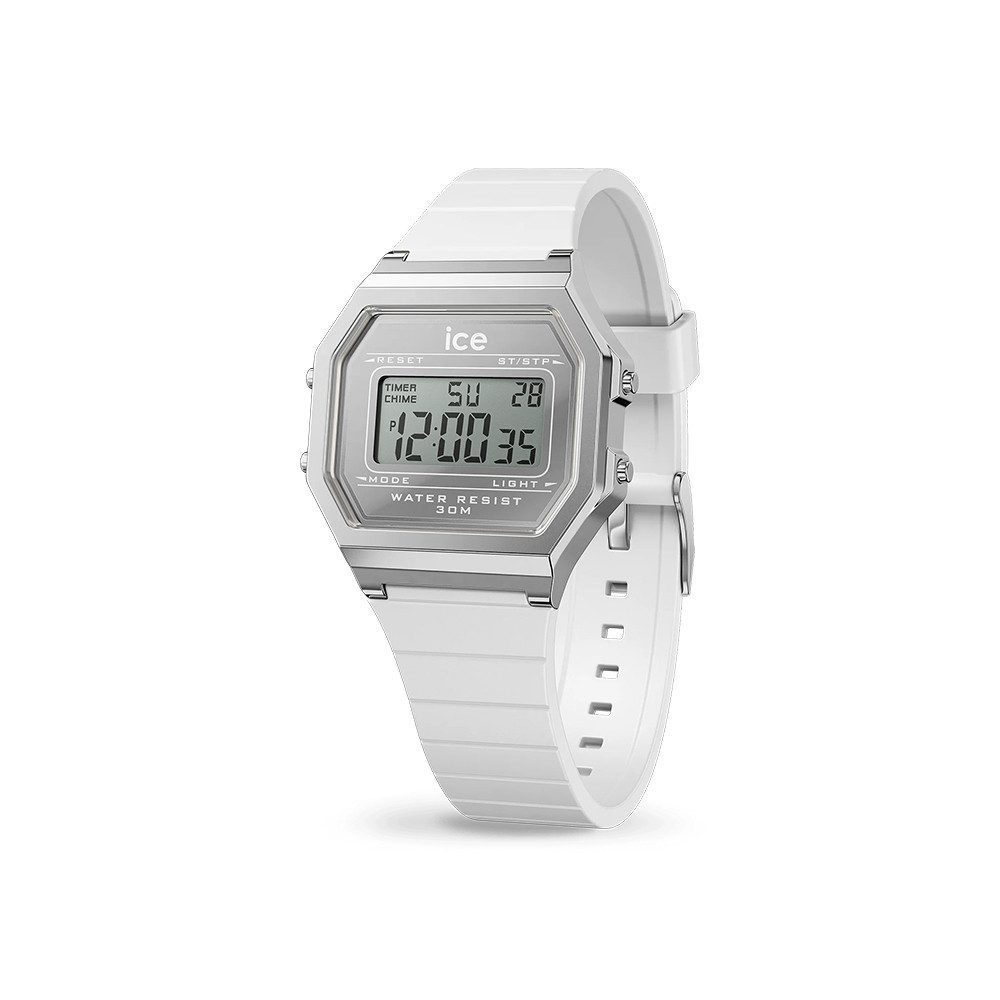 ice-watch Digitaluhr Ice-Watch Ice Digit Retro Metal Silver Mirror White (S) 022734, Ice-Watch Ice Digit Retro Metal Silver Mirror White (S)