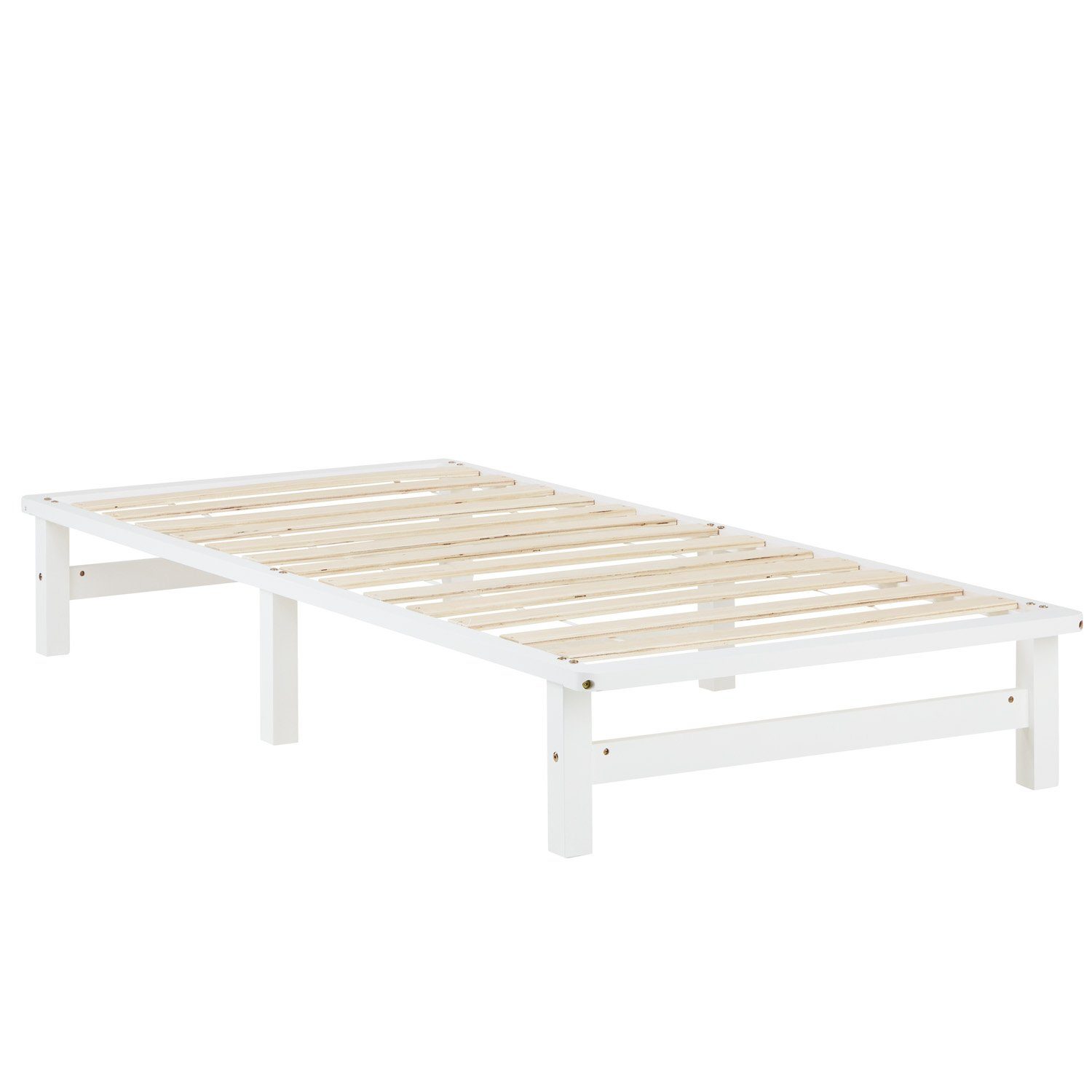 Homestyle4u Holzbett 90/100/140x200 Palettenbett Massivholzbett Futonbett günstig online kaufen