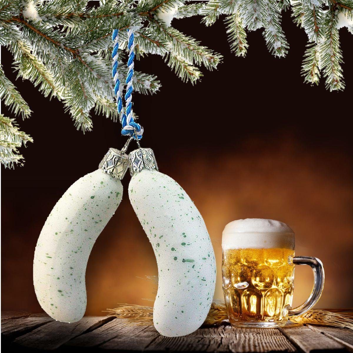 Weihnachts-Hänger INGE-GLAS Christbaumschmuck INGE-GLAS® Weißwurst (1-tlg)