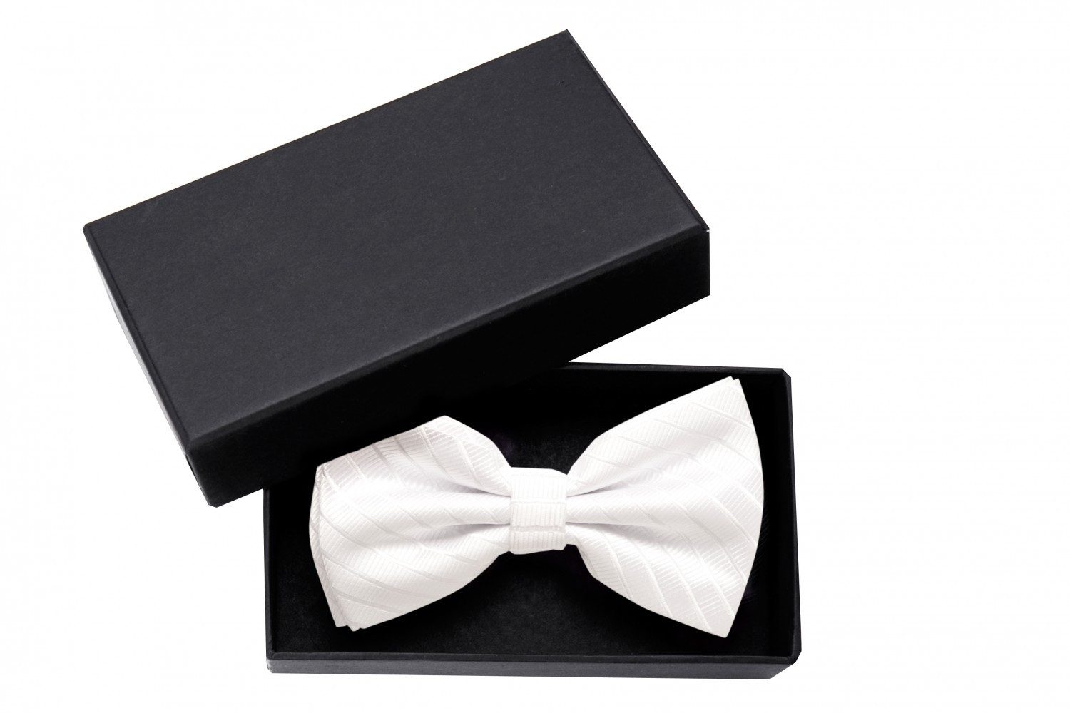 Fabio Farini Fliege Weiße Herren Fliegen - Männer Querbinder Vorgebunden Bowtie (1-St., Gestreift) Streifen - Weiß - White Snake