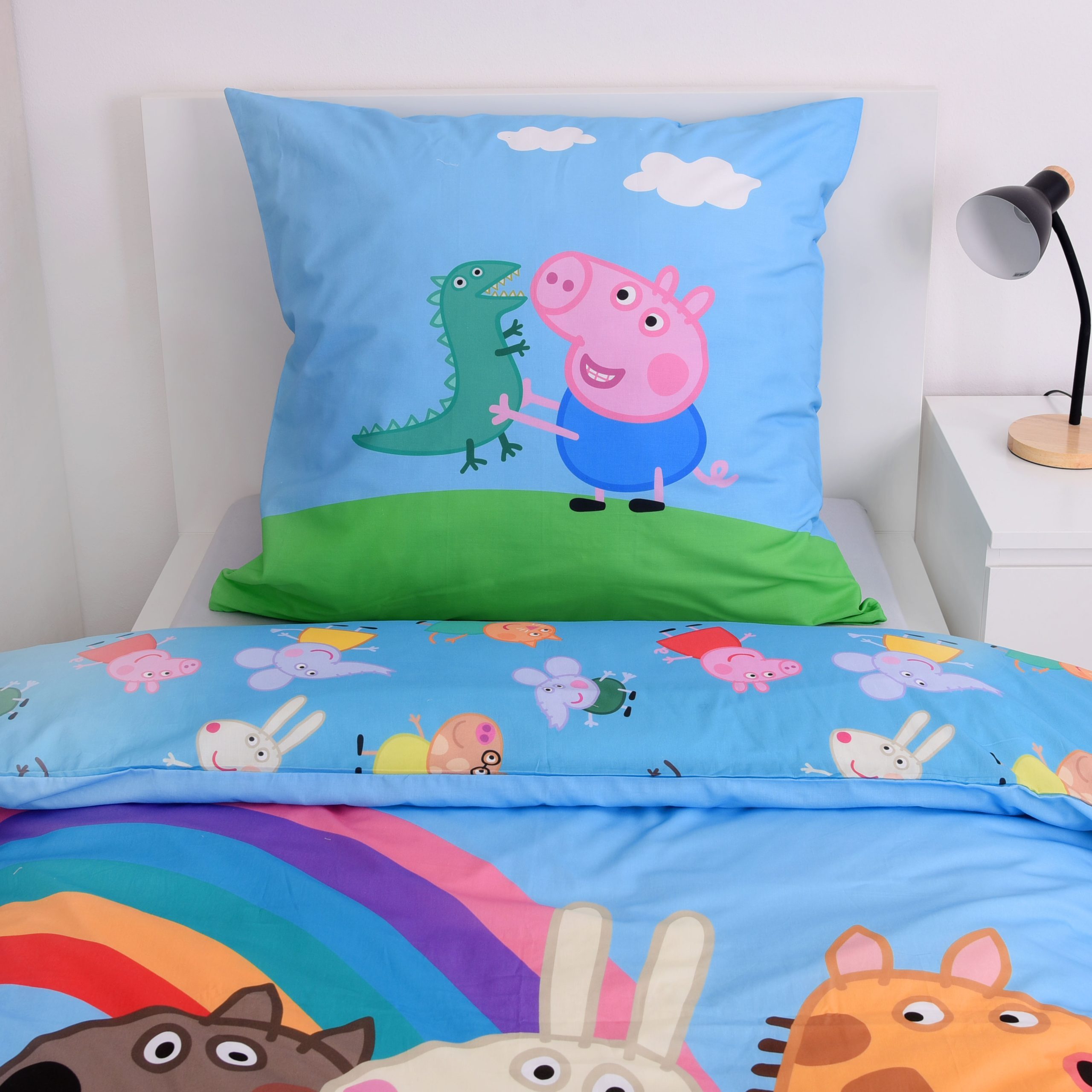 Stoffschmiede Kinderbettwäsche - Peppa Wutz - ‘Friends’, 100% Baumwolle