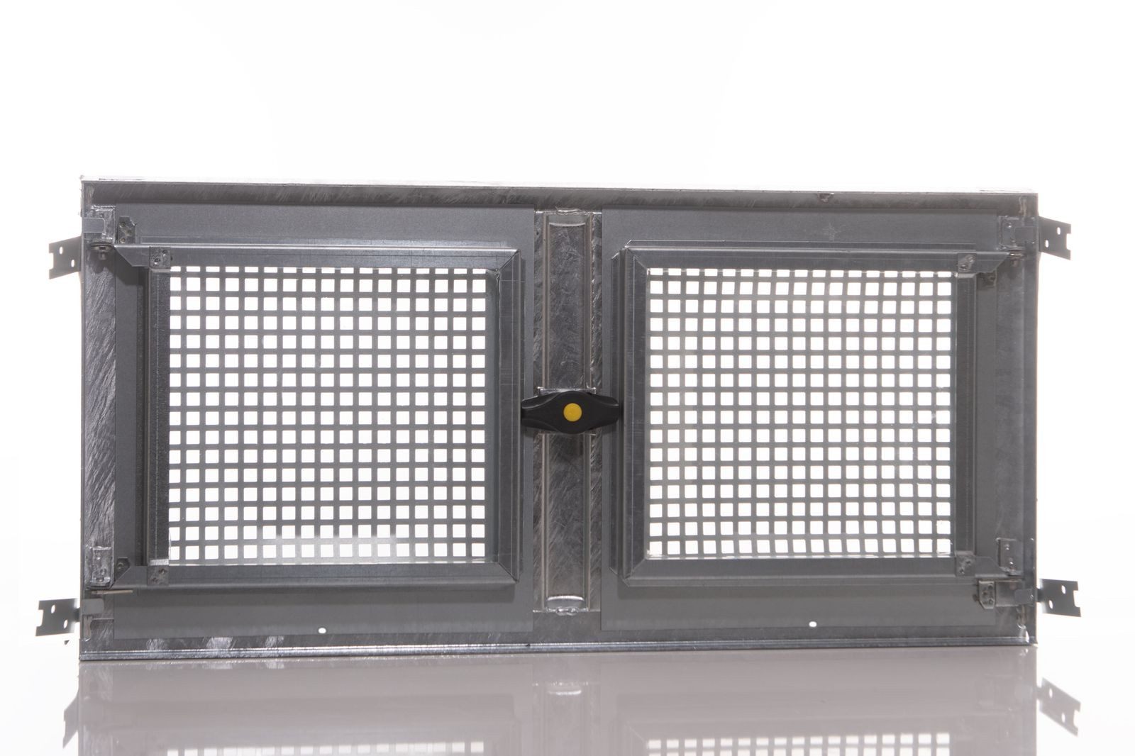 ACO Severin Ahlmann GmbH & Co. KG Kellerfenster MARKANT Stahlkellerfenster 2 Flügel verzinkt + ESG + Schutzgitter, Gitter und Flügel separat schwenkbar, Größe: 80x40cm inkl. Maueranker
