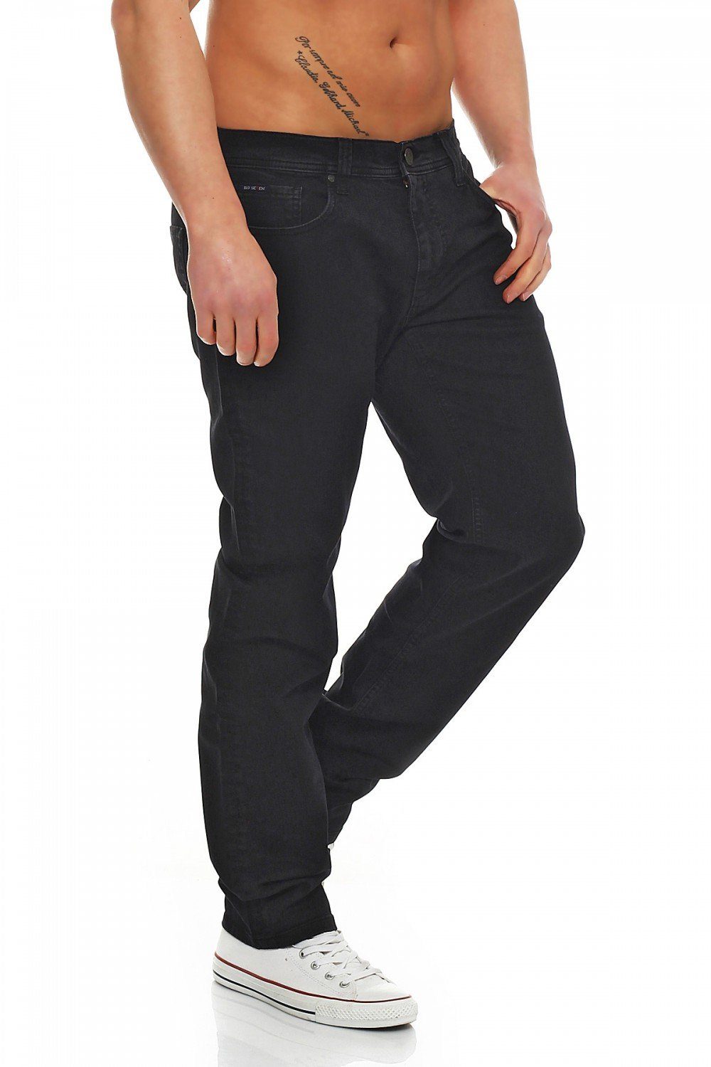 Big Fit Herren Regular-fit-Jeans Jeans Regular Matt Big Antic Seven Black Seven