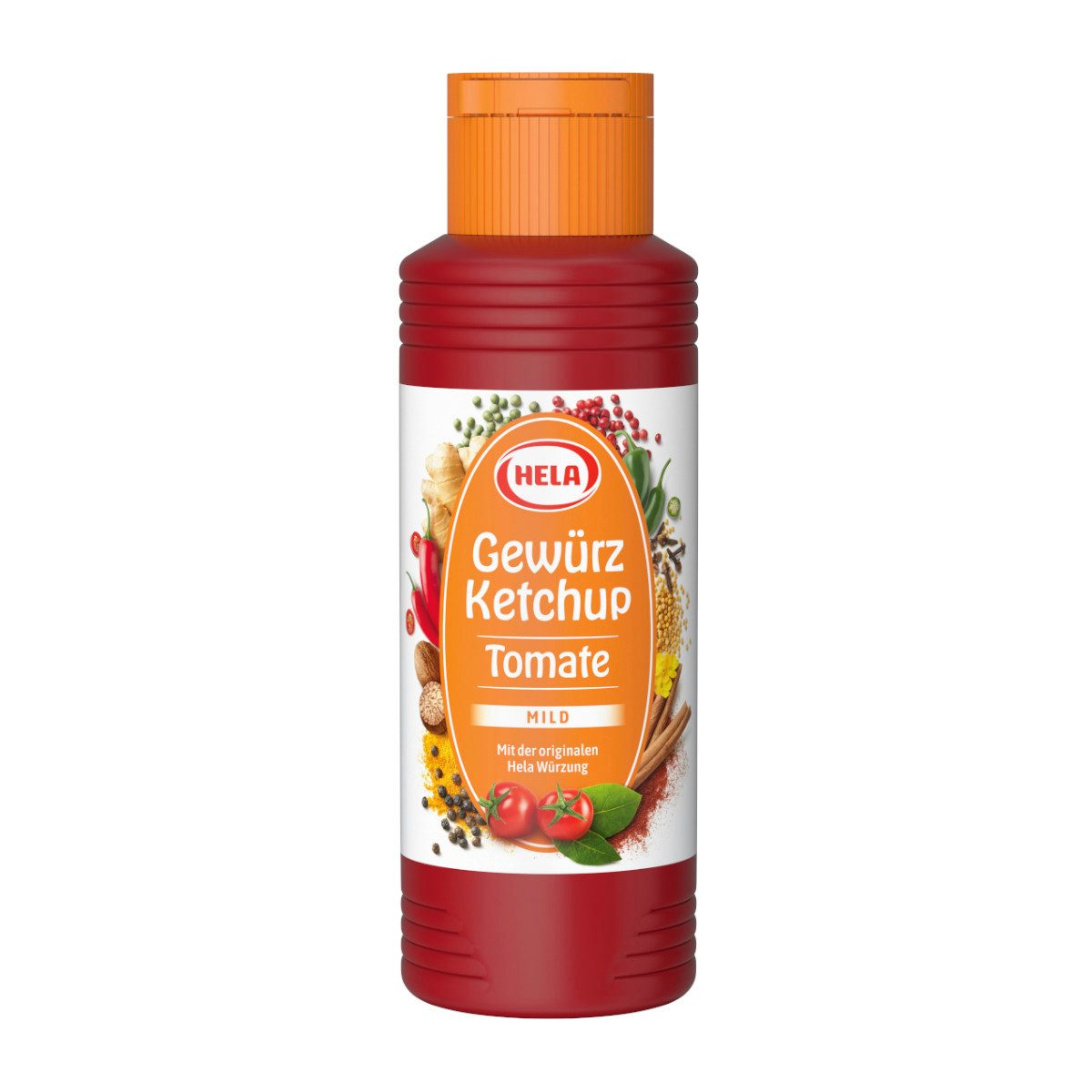 HELA Saucen, Hela Gewürz Ketchup Tomaten mild fruchtiger Geschmack Flasche 300ml