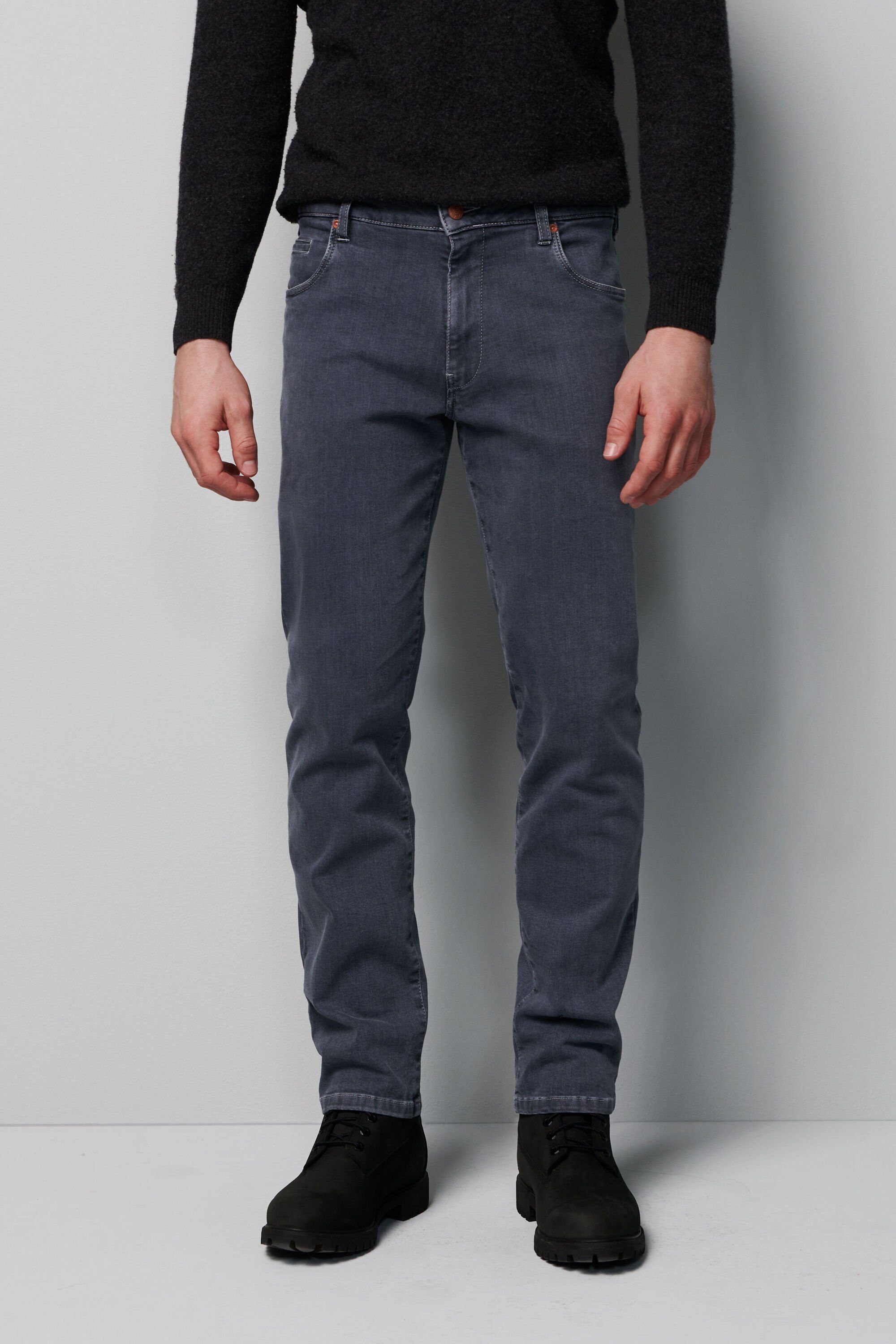MEYER 5-Pocket-Jeans mid grey