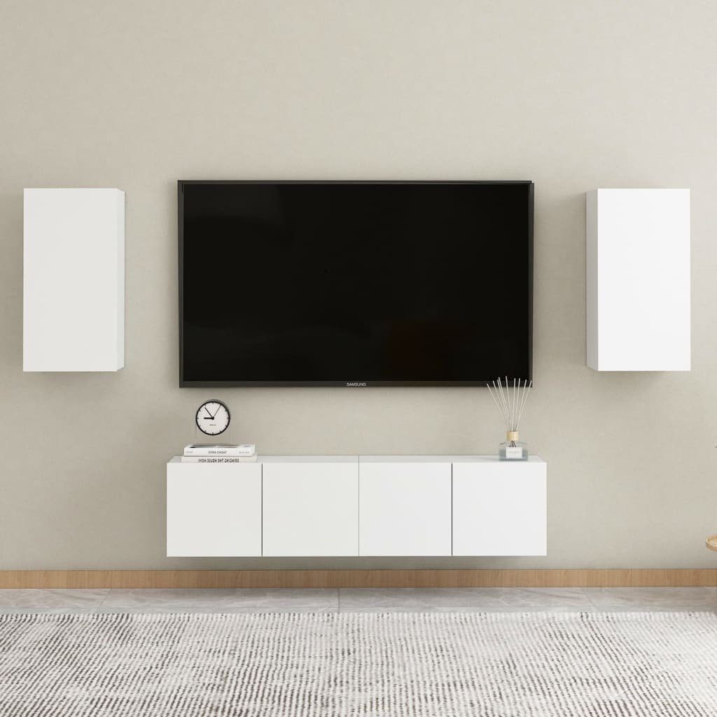 Lowboard Weiß 30,5x30x60 TV-Schrank TV-Schrank vidaXL Spanplatte cm