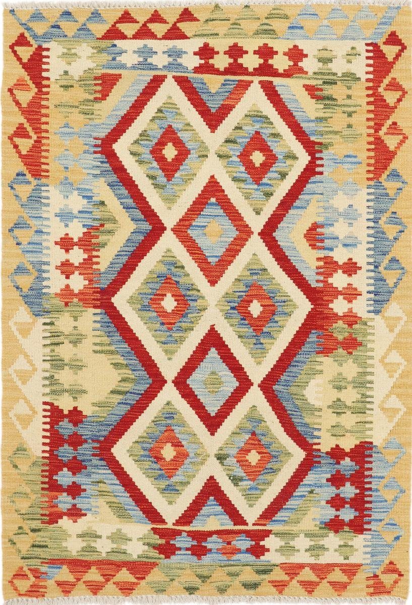 Orientteppich Kelim Afghan 108x155 Handgewebter Orientteppich, Nain Trading, rechteckig, Höhe: 3 mm