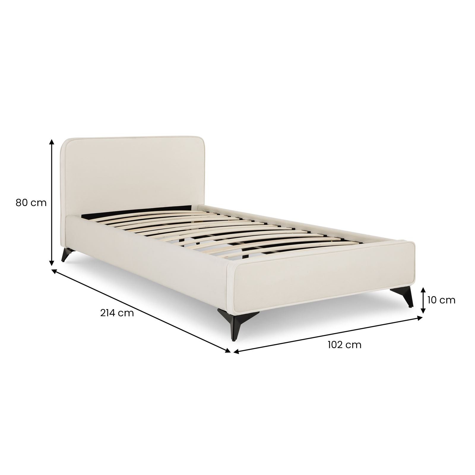 IDIMEX Polsterbett LAVORO, Bett 90x200 cm mit Lattenrost und weichem Stoffb günstig online kaufen