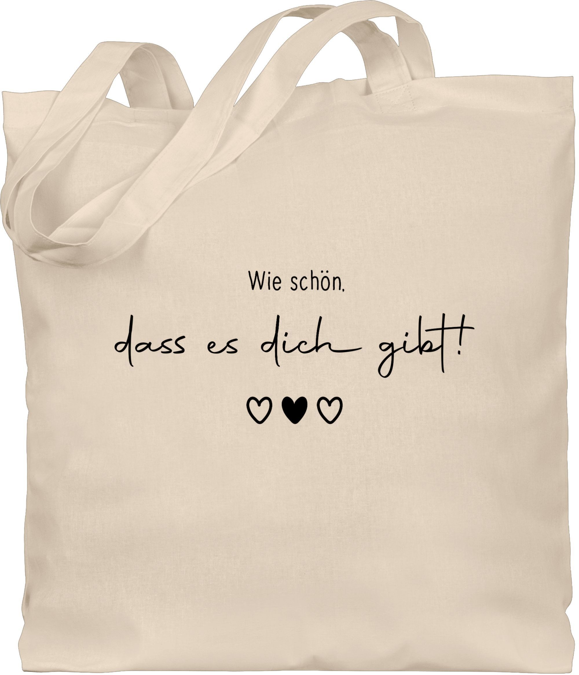 Shirtracer Umhängetasche Wie schön dass es Dich gibt - Schöne Geschenke Beste Freundin Besten F, Freundin