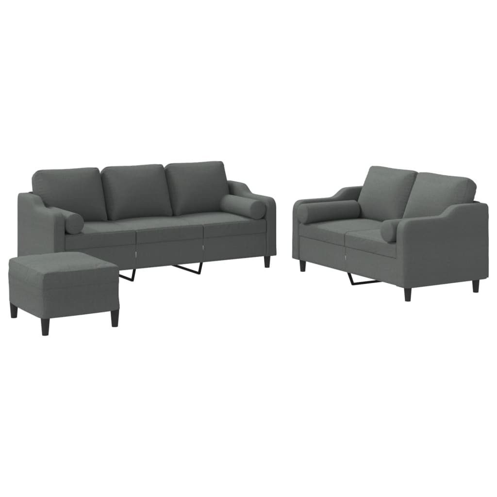 vidaXL Sofa 3-tlg. Sofagarnitur mit Kissen günstig online kaufen