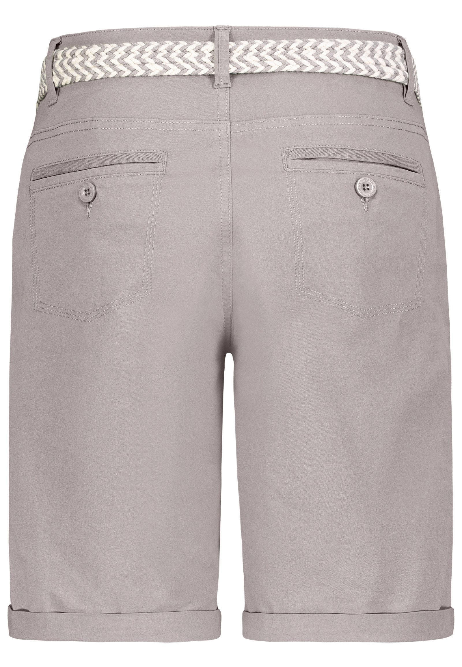 SUBLEVEL Bermudas Damen Short Bermuda kurze Hose Sommer Chino Short Stoff Hose Gürtel