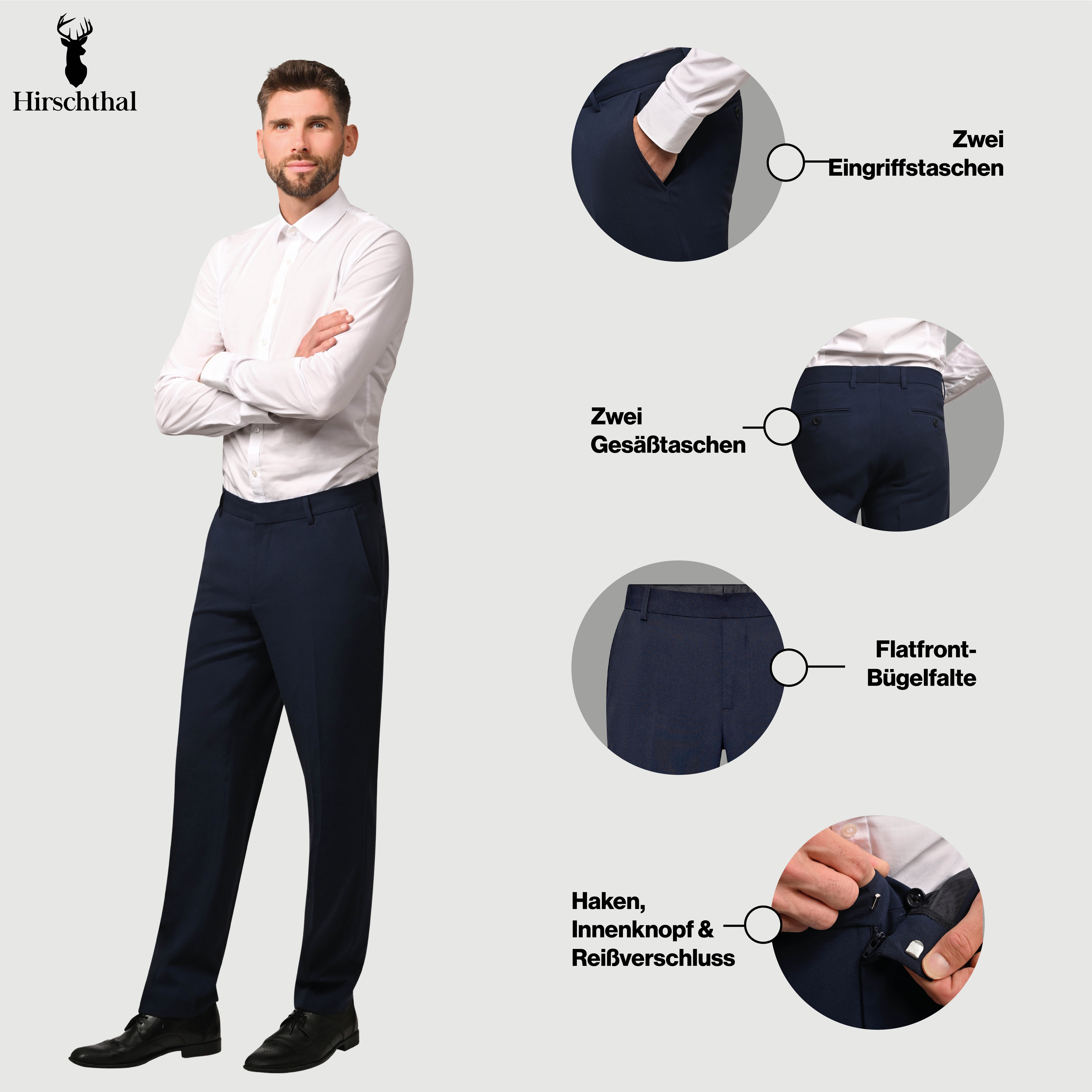 Anzugsakko Herren 2-Knopf Sakko oder Business Anzug mit Anzughose, Regular-Fit