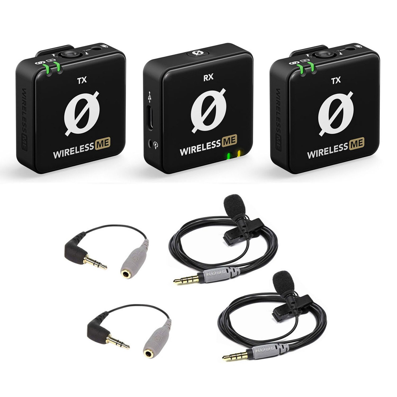 Rode Wireless ME Dual mit 2x Smartlav und 2x SC3 Digitales Aufnahmegerät