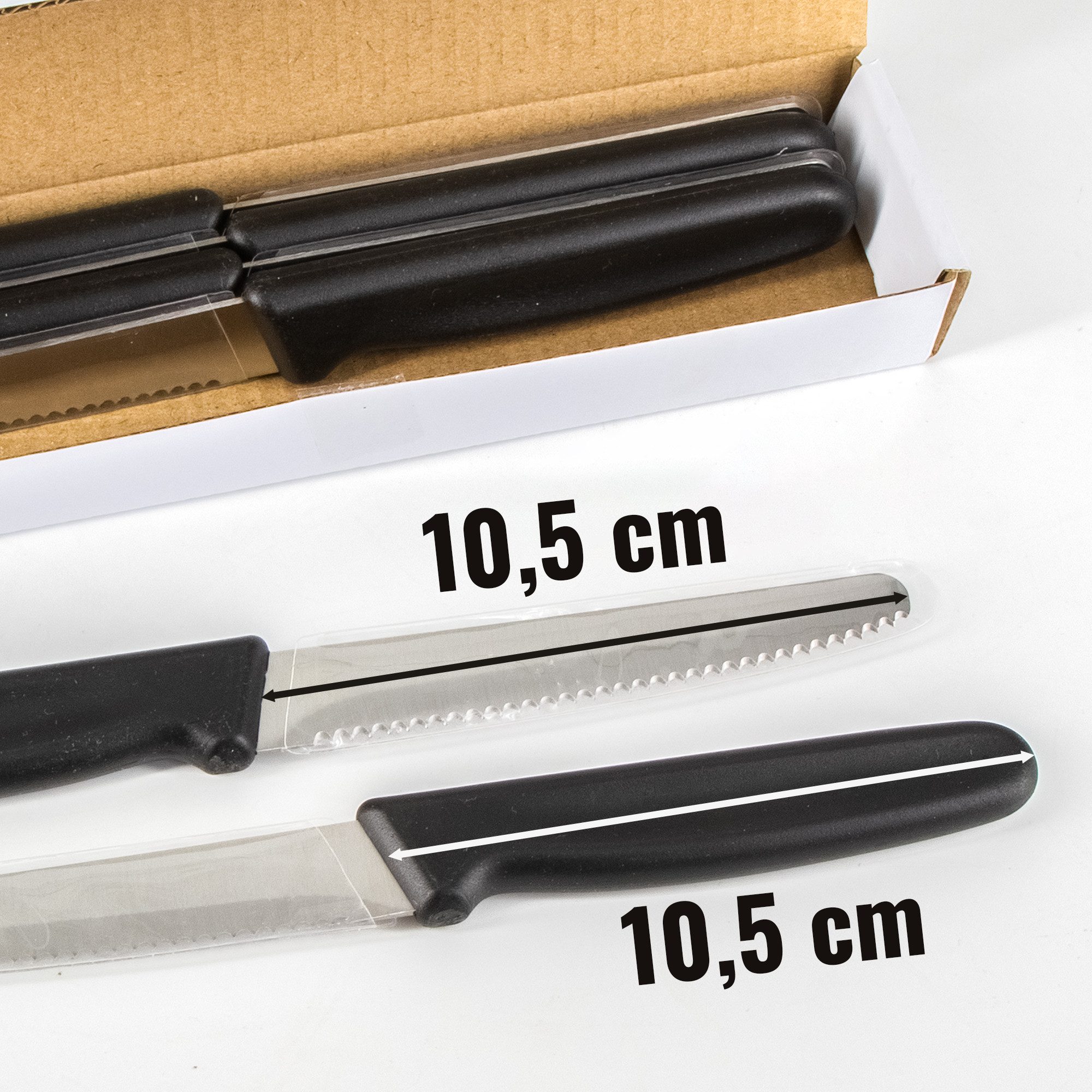 KVOTA Universalküchenmesser Universalmesser-Set 12-tlg.–Edelstahl, schwarz, 21 cm–Brotzeit & Küche, leicht – Bild 4 von 5