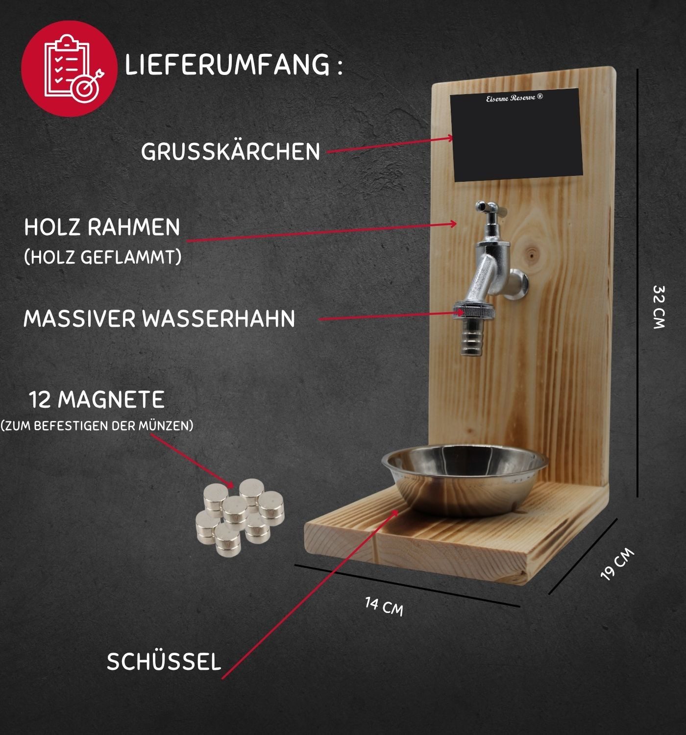 Thumbnail - Eiserne Reserve® Geschenkbox Alles Gute zum wohlverdienten Ruhestand - Eiserne Reserve - Geldhahn -