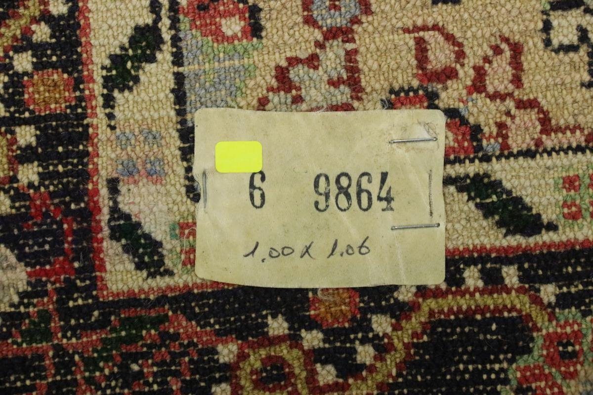 105x99 8 Höhe: Nain mm Sozanibaft Handgeknüpfter Orientteppich, Trading, Hamadan Orientteppich rechteckig,