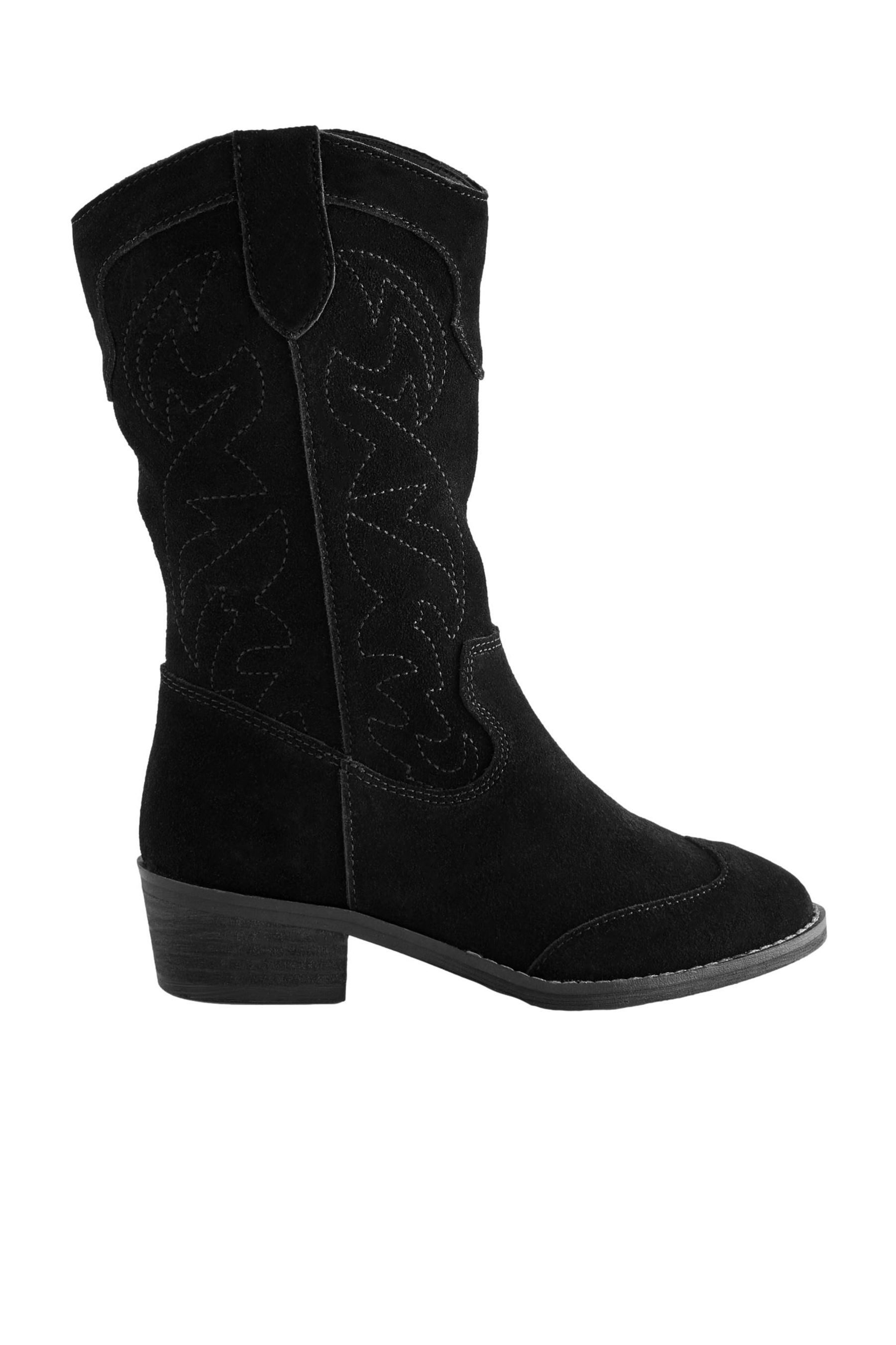 Hohe Cowboystiefel aus Veloursleder Westernstiefel