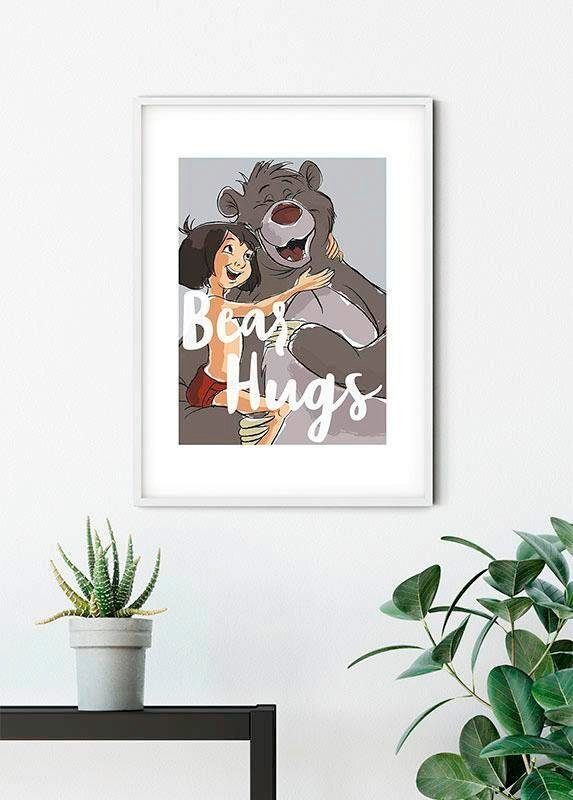 Komar Poster Disney Wohnzimmer Bear Hug, Schlafzimmer, (1 Kinderzimmer, St)