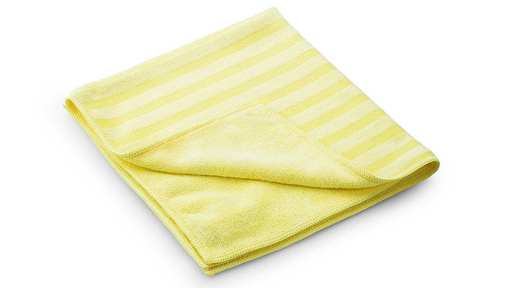 SAUGAUF Mikrofaser Borstentücher gelb mit zwei Megaseiten gegen jeden Schmutz Mikrofasertuch (1-tlg., Waschmaschinenfest bis 95°, Trocknergeeignet)