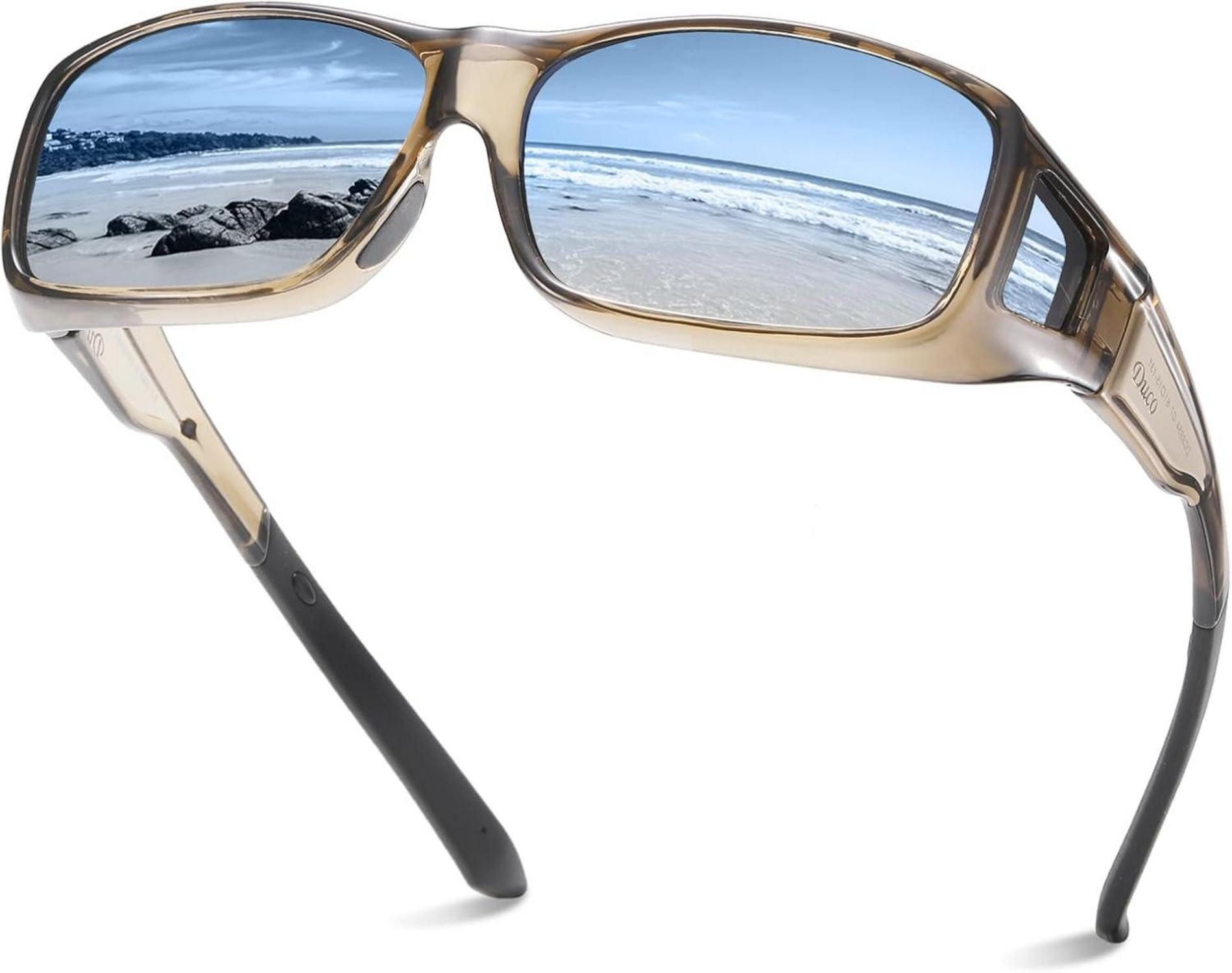 Sonnenbrille Sonnenbrille Polarisiert UV400 Schutz Transparent Braun Blau