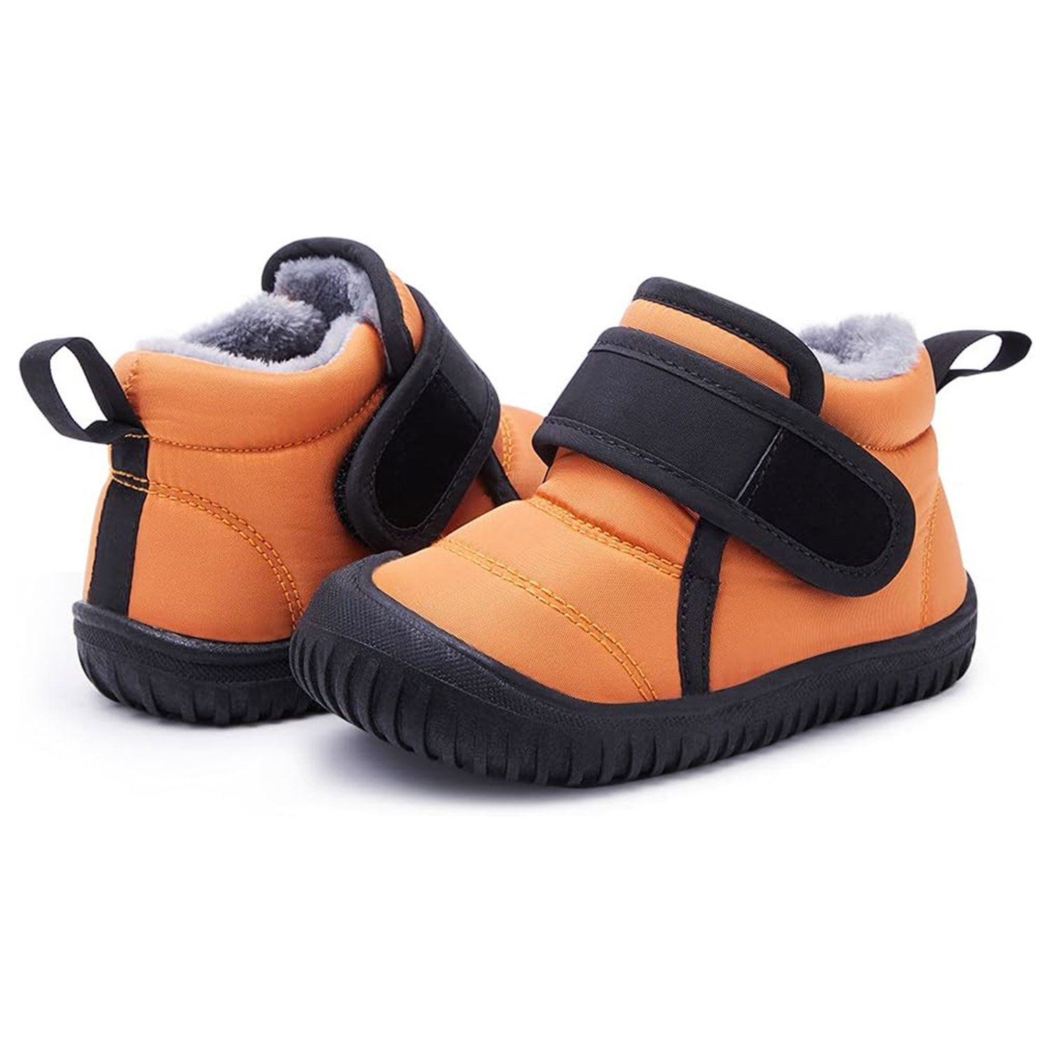 Daisred Leichte Kinderschuhe Warme Boots Bequem Stiefel Orange
