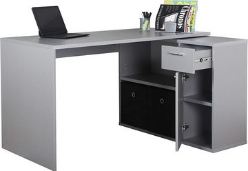 RICOO Eckschreibtisch WM083-PL, kleiner Schreibtisch Bürotisch Ecke für Kinder & Erwachsene in L Form