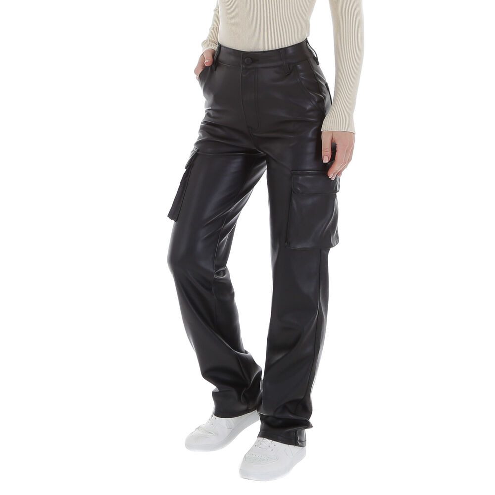 Ital-Design Lederimitathose Damen Freizeit (87123891) Glänzend Hose in Lede günstig online kaufen