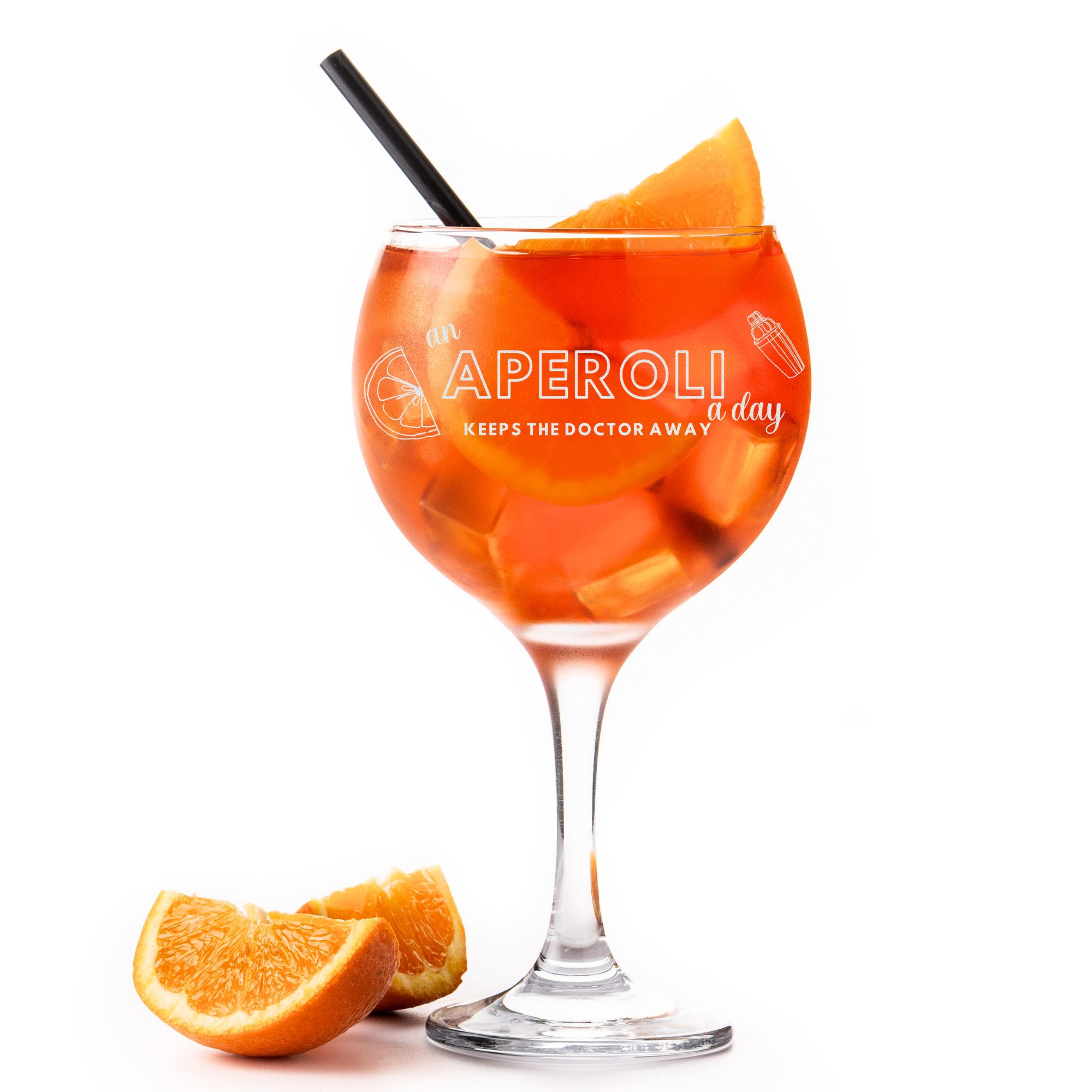 Lasernauten Aperitifglas Spritz Glas mit Gravur 630 ml Cocktailglas mit Spruch Aperitif Gläser