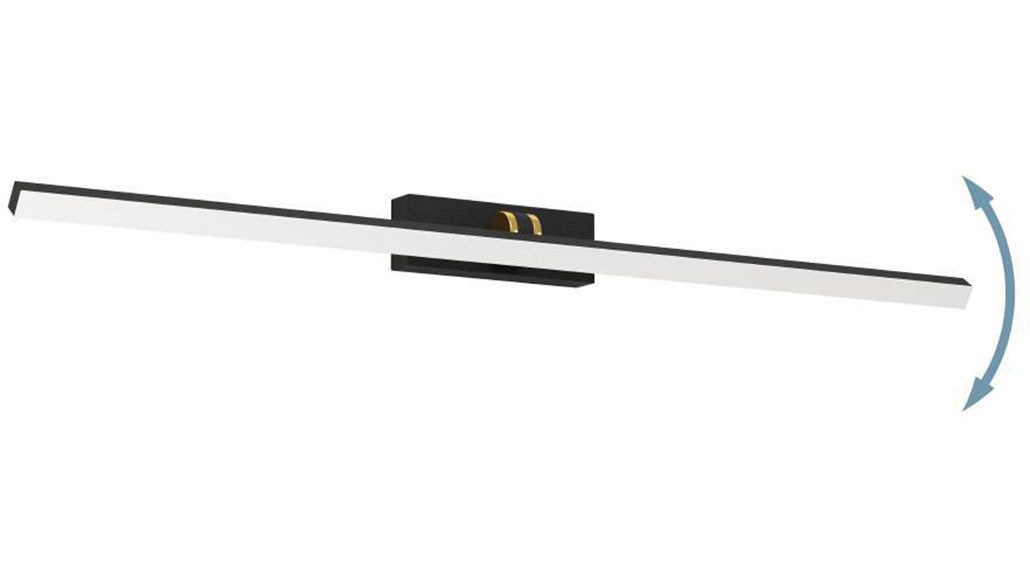 EGLO Spiegelleuchte VERDELLO, Ein-/Ausschalter, Farbwechsel, LED wechselbar, warmweiß - kaltweiß, Wand-/Deckenleuchte, L60 x B6 x H10,5cm, 5W inkl.CCT