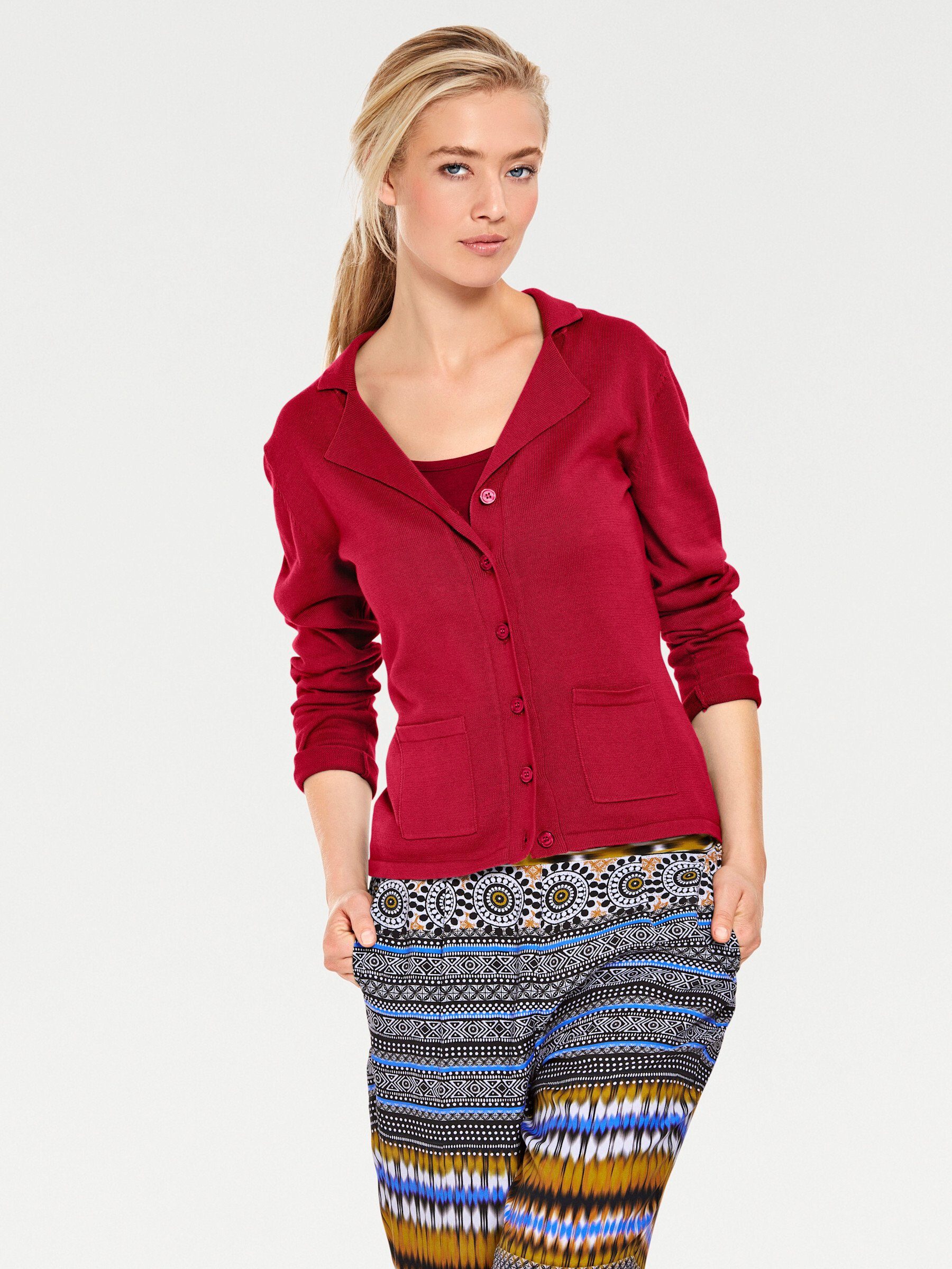 Strickjacke heine rot