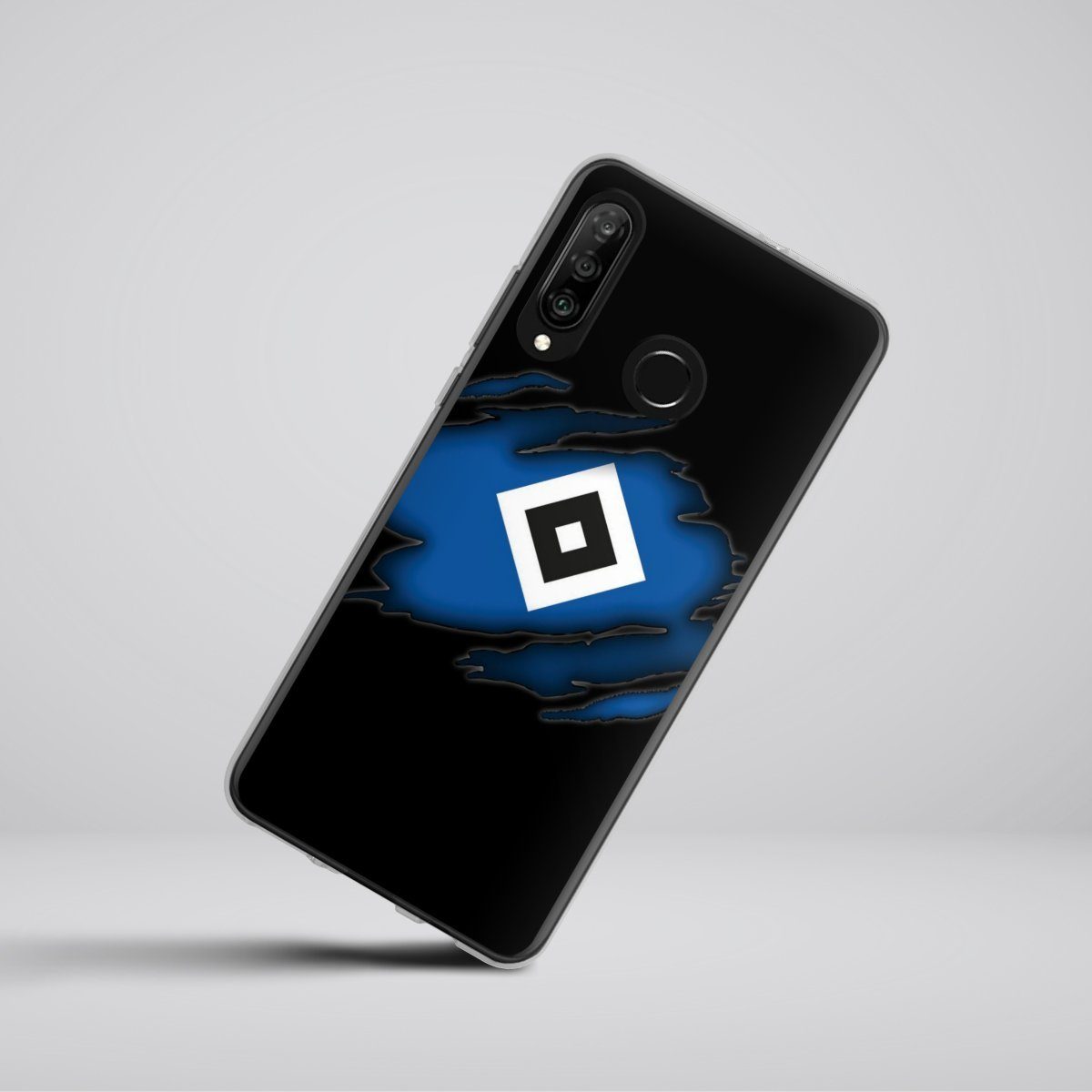 DeinDesign Handyhülle Hamburger SV HSV Offizielles Lizenzprodukt HSV Scratch, Huawei P30 Lite Premium Silikon Hülle Bumper Case Handy Schutzhülle