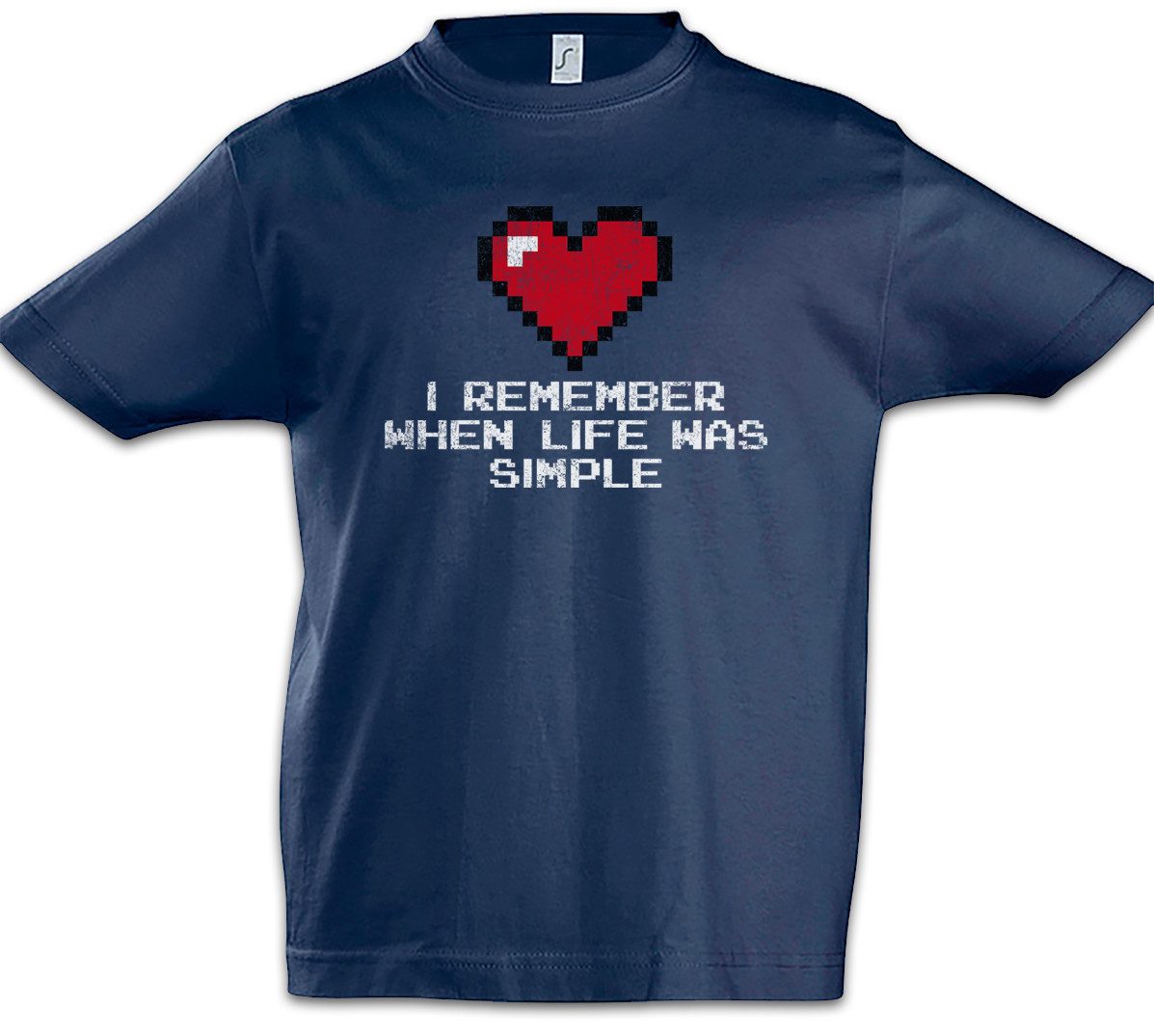 Print-Shirt When Life Was Simple Kinder T-Shirt Gamer Dark Games Gaming Video RPG