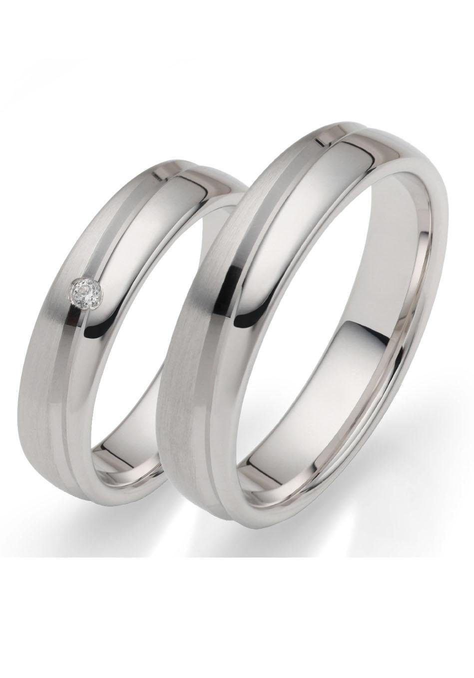 Firetti Trauring Schmuck Geschenk Hochzeit Ehering "LIEBE", wahlweise mit oder ohne Zirkonia (synth)