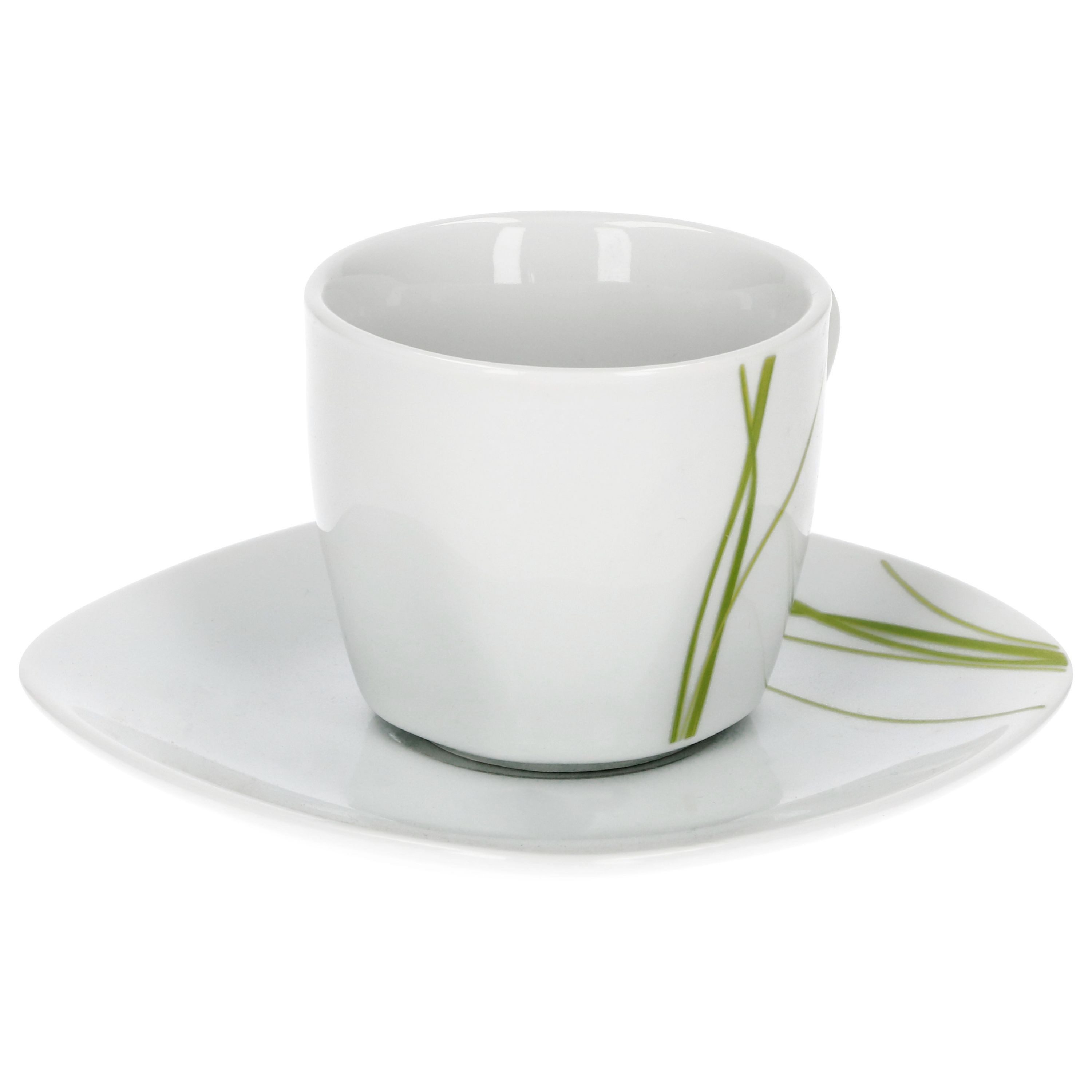 van Well Tasse Espressotasse mit Espressountertasse Bali, Porzellan
