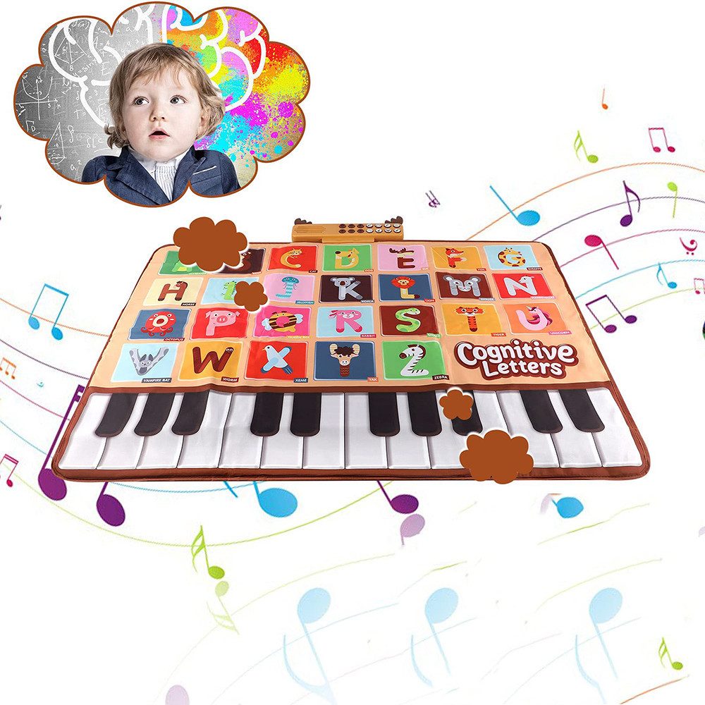 Spielmatte Musik-Spielmatte mit 26 Buchstaben - Edukatives Sensorik
