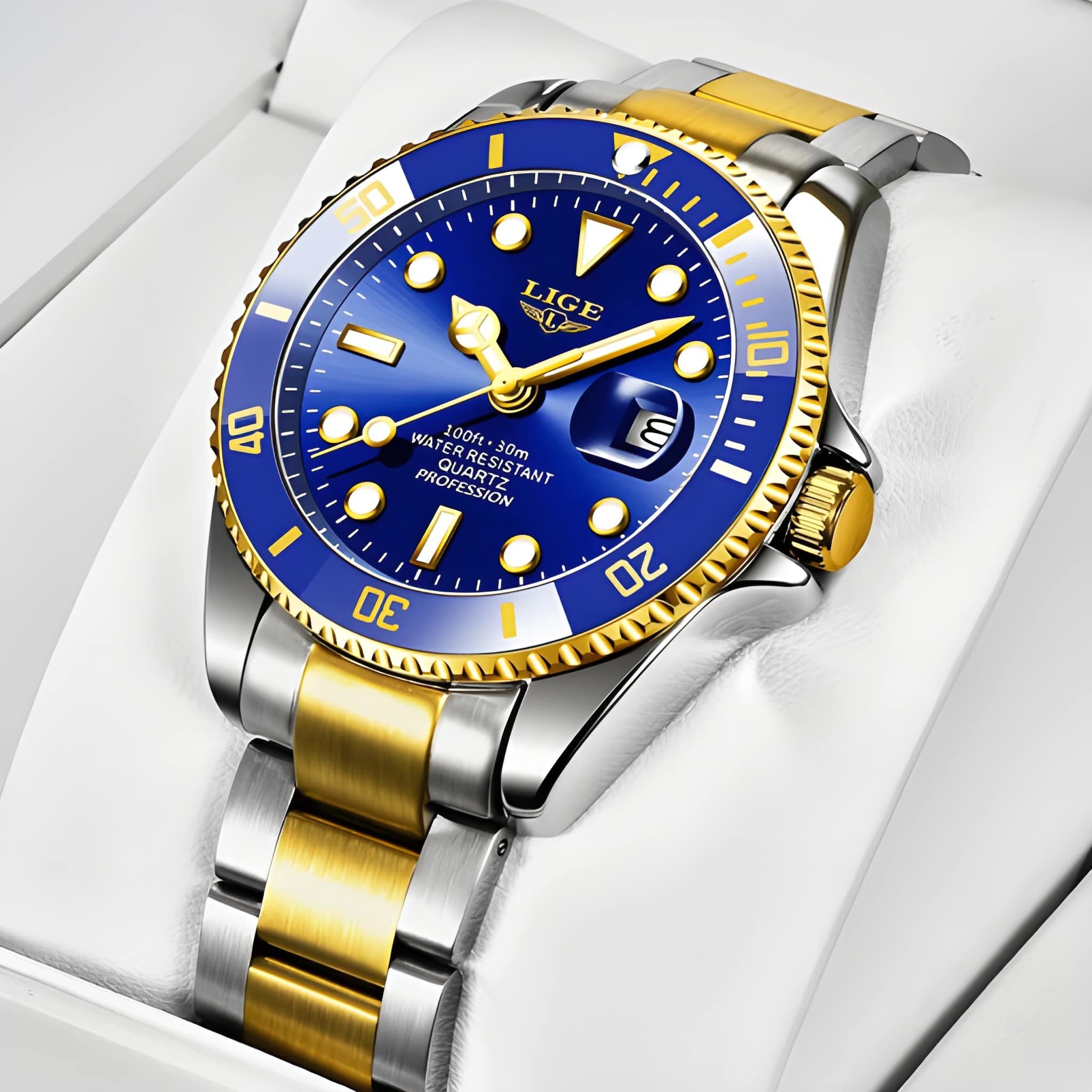 Lige Automatikuhr Luxus Armband Uhr Herren Damen Wasserdicht Sport