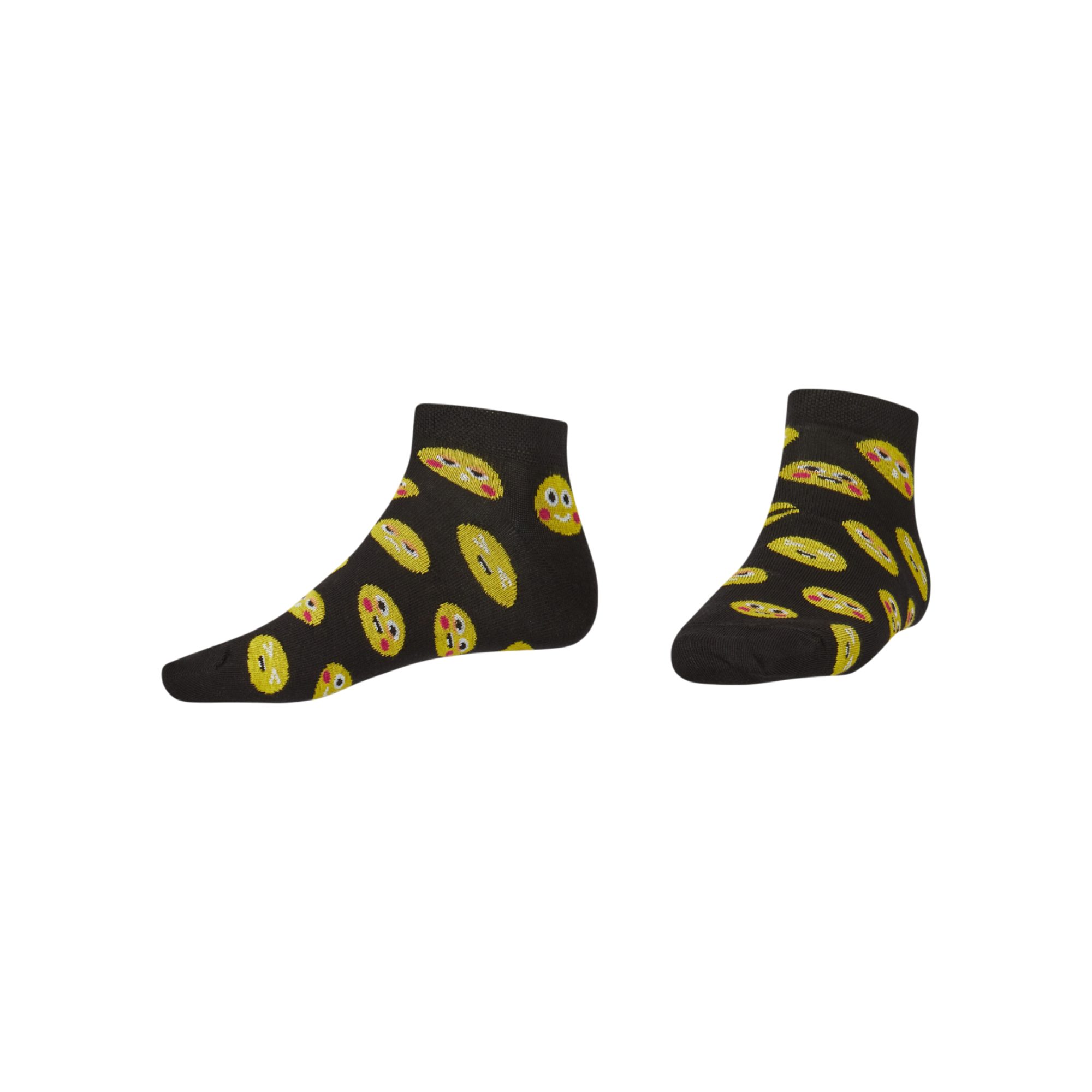AbgeStrumpft Freizeitsocken Abgestrumpft Sneaker Smiley (1 Paar, 1-Paar, 1 Paar) nahtloser Zehenanschluss