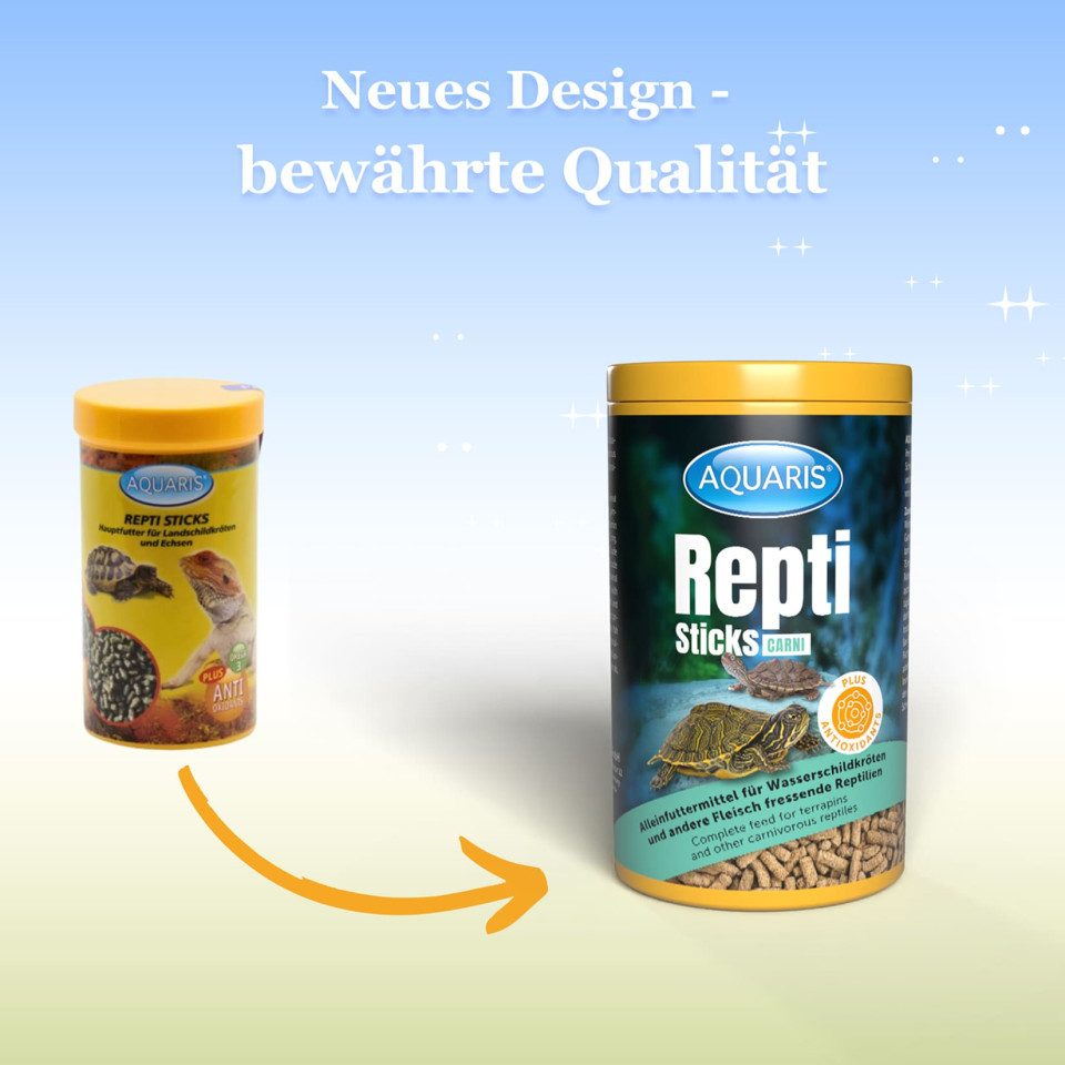 Bellfor AQUARIS Repti Sticks - Schildkrötenfutter - 320g / 1 L, für: Reptilien