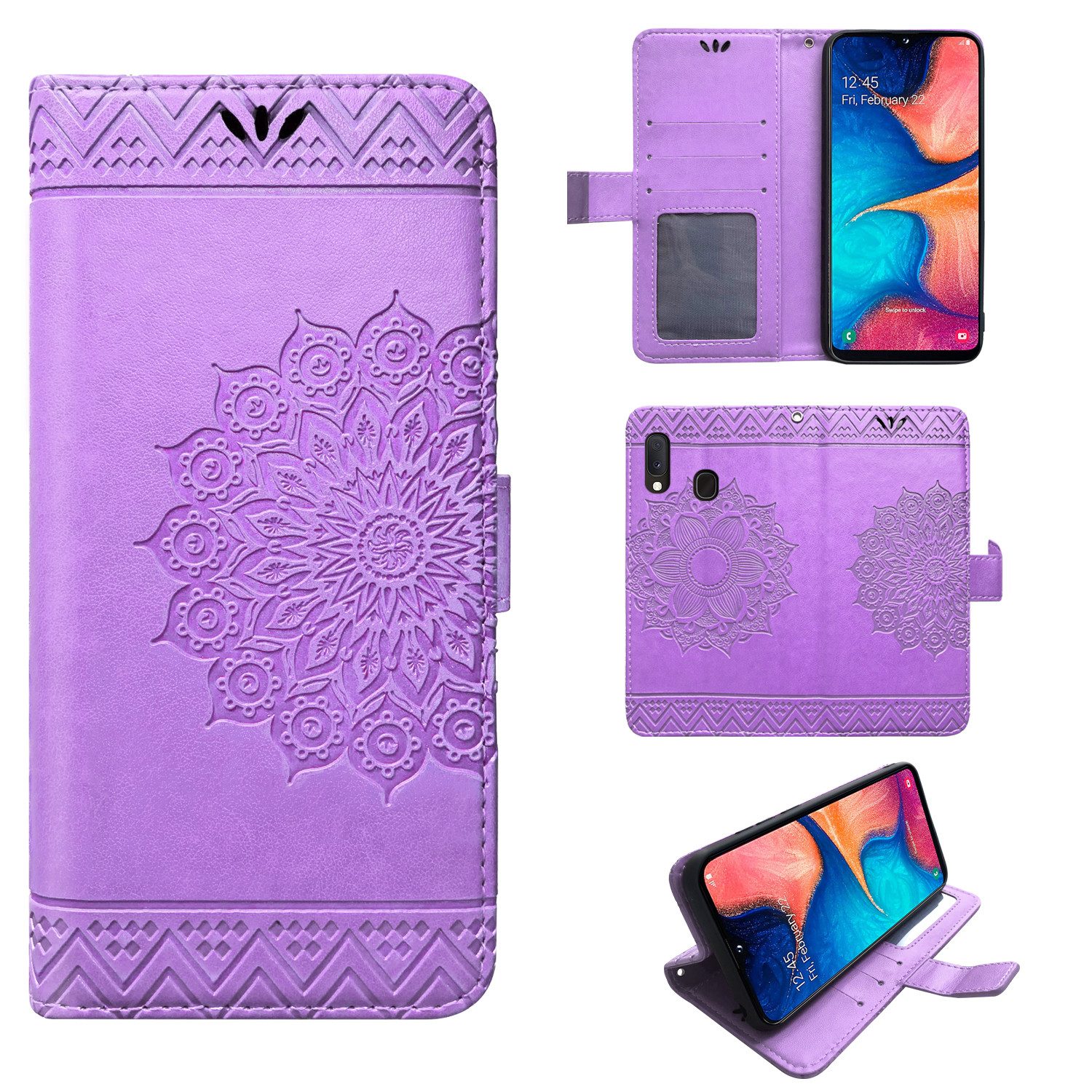 betterfon Handyhülle Handytasche für Samsung Galaxy Klapphülle Flip Case, Wallet Case mit Kartenfächern Magnetverschluss und weicher Innenhülle