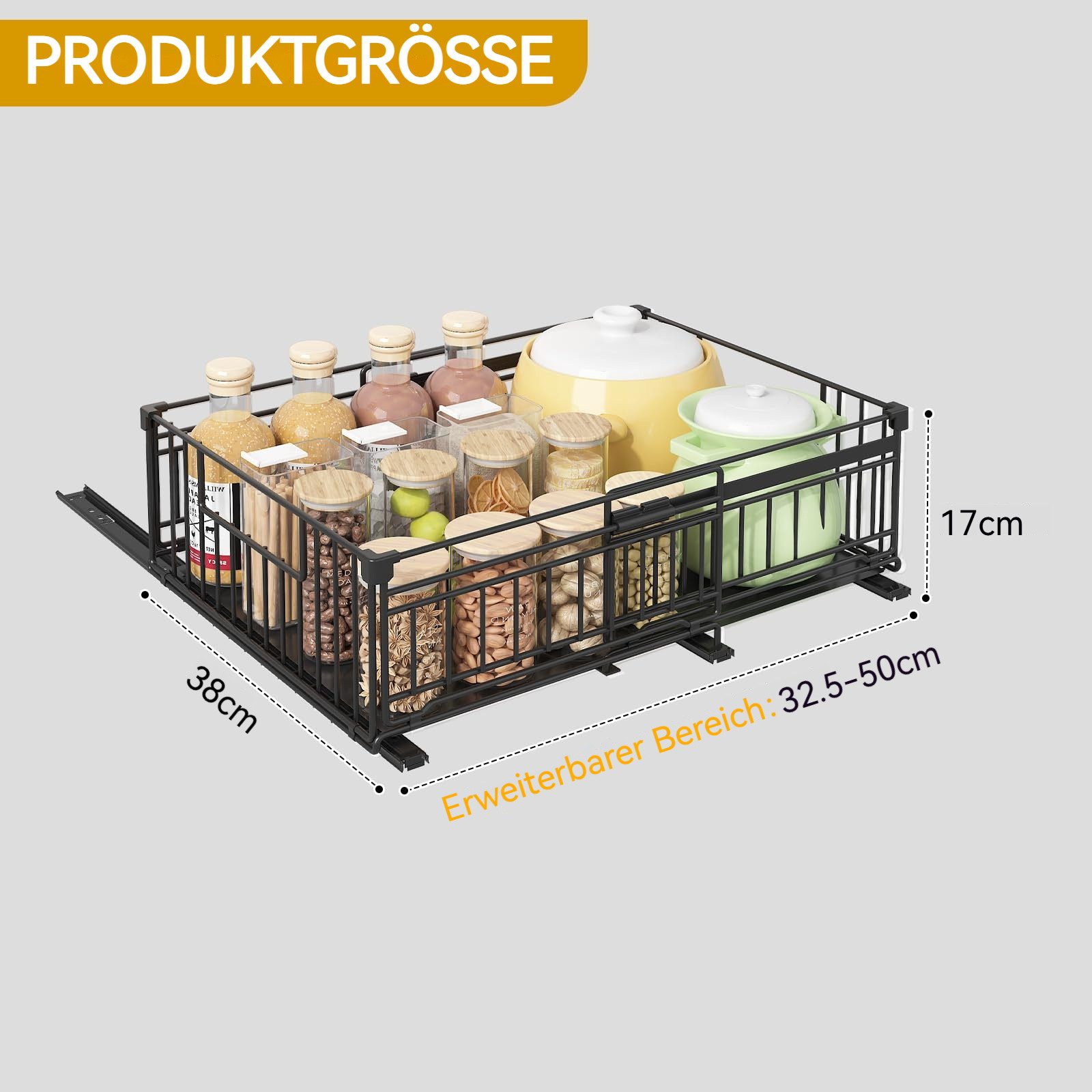 BlingBin Küchenorganizer-Set Teleskopschublade, Ausziehbare Schublade Aufbe günstig online kaufen