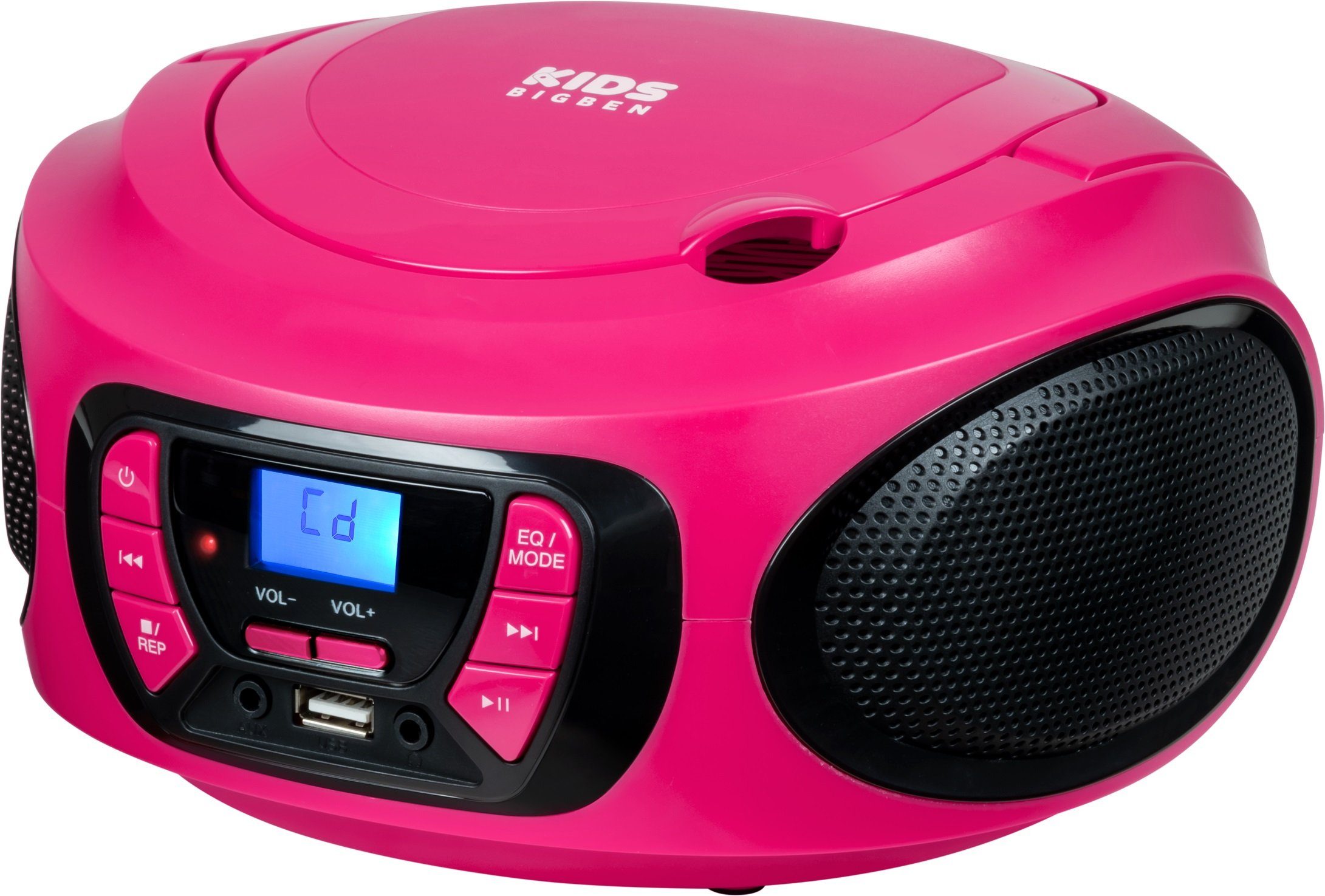 Kids (FM-Tuner) CD-Radiorecorder AU387292 BigBen USB/BT Tragbares pink CD/Radio