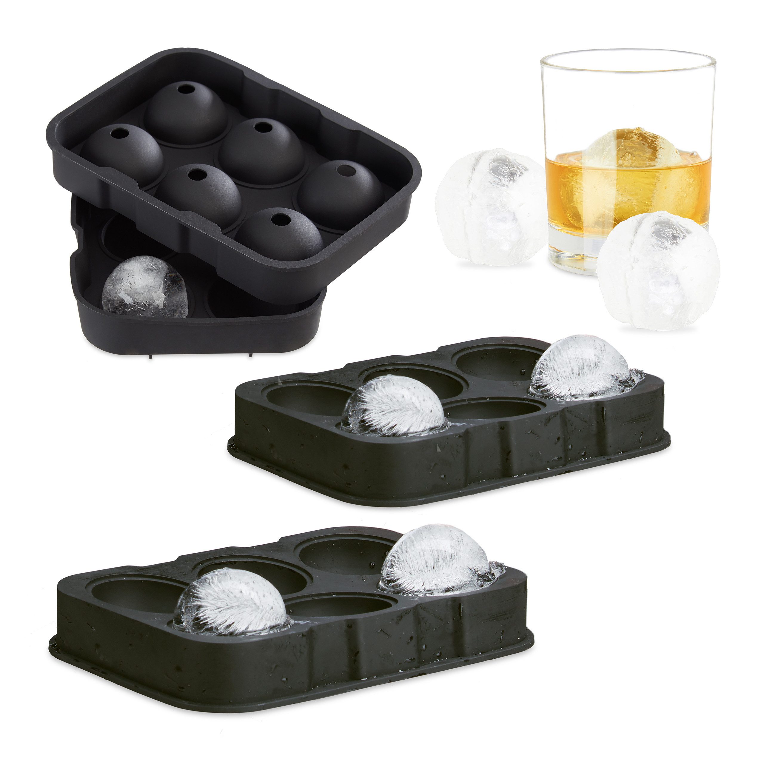 Eisform 3 x Eiskugelform Silikon