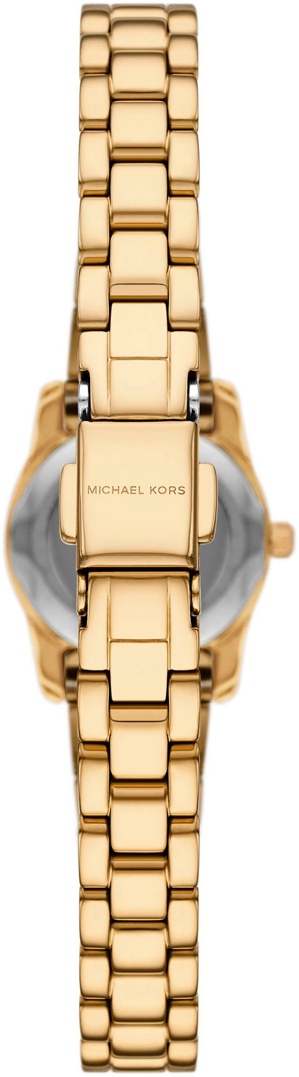 MICHAEL KORS Quarzuhr MICRO PETITE LEXINGTON MK4862, Armbanduhr, Damenuhr, Edelstahlarmband, analog, Glassteine