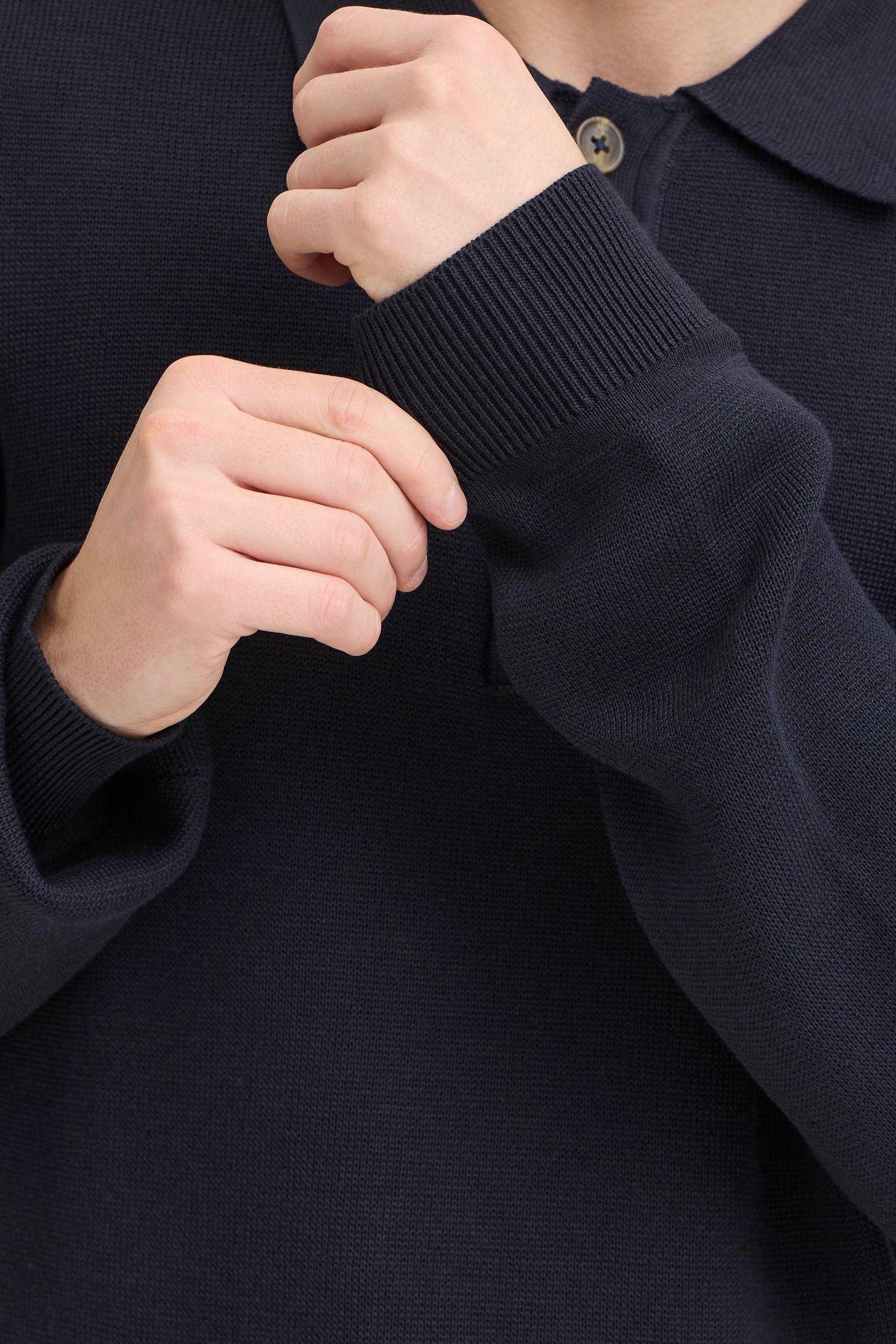 Casual Friday Strickpullover CFAbel Modischer Feinstrickpullover mit Polo-Kragen