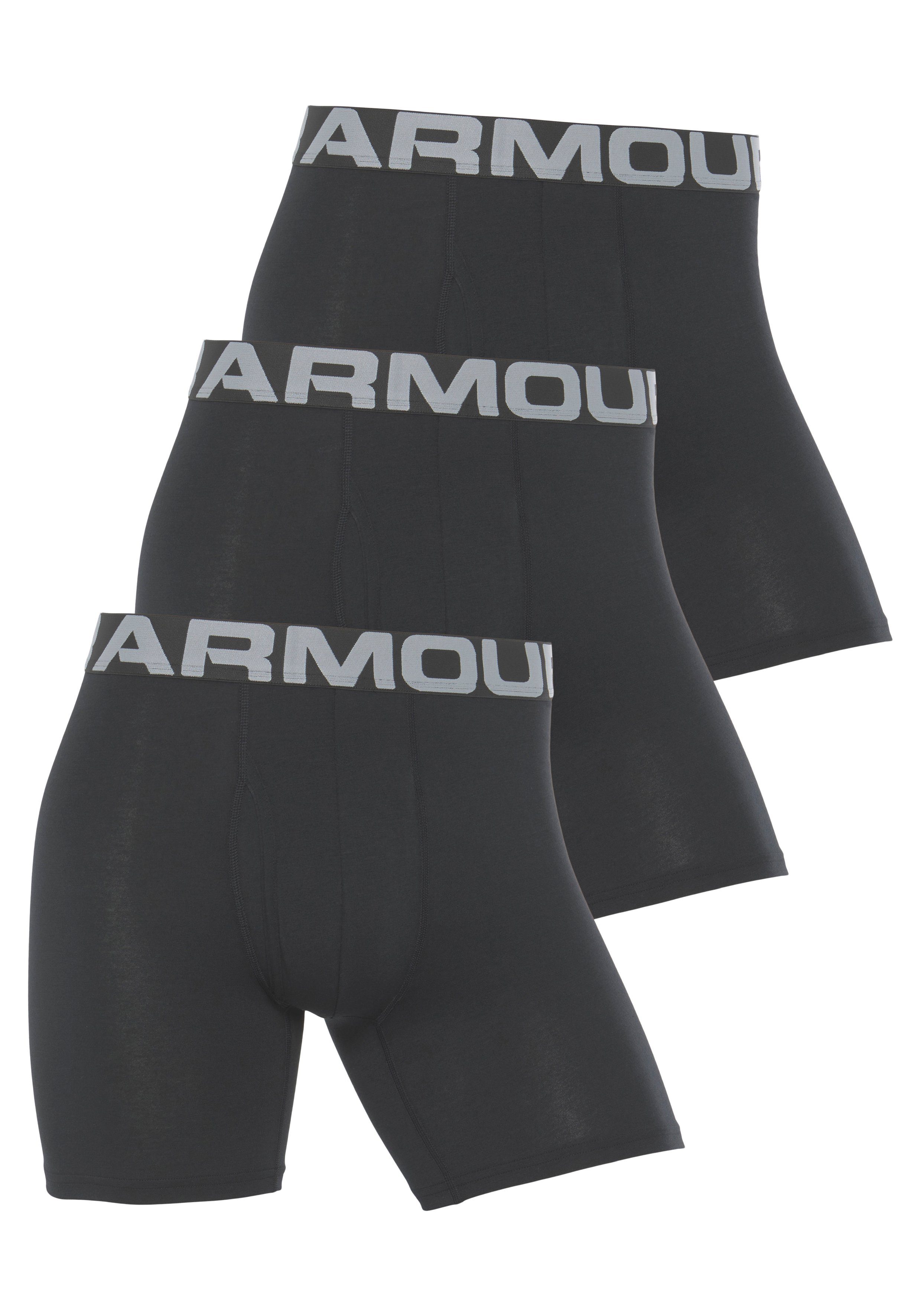 Under Armour® 1 schwarz 3er-Pack) PACK (Packung, Boxershorts CHARGED 3-St., COTTON in 6